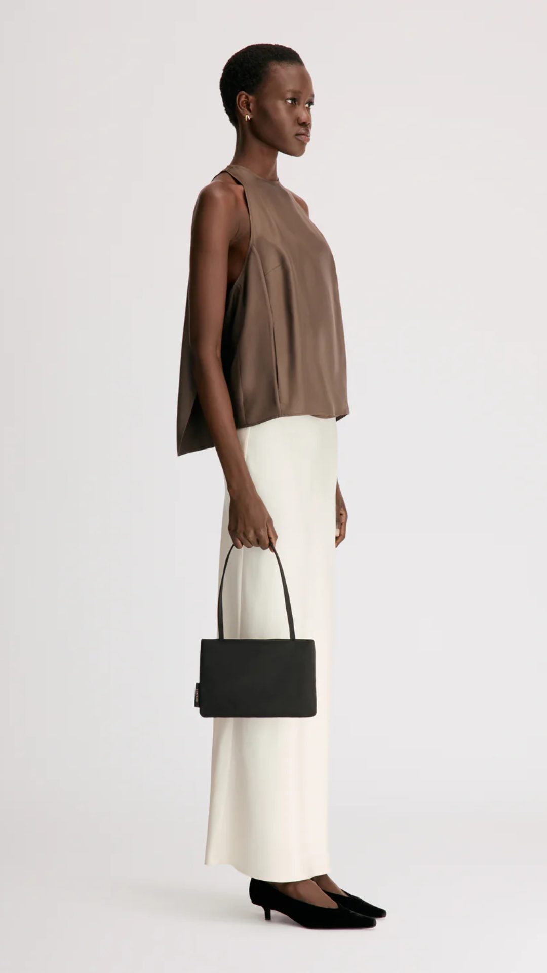 Loulou de Saison Cami Cape Top in Dark Brown