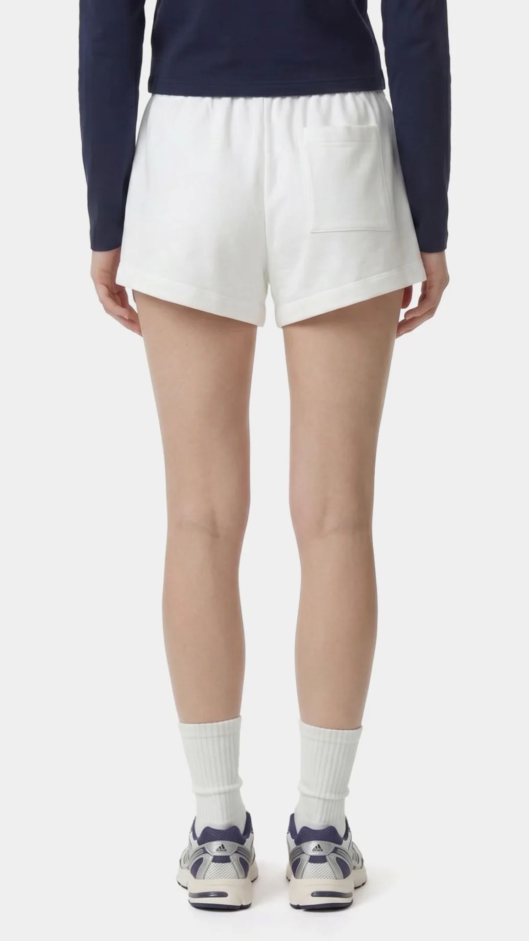 Sporty & Rich Syracuse Embroidered Disco Short in White