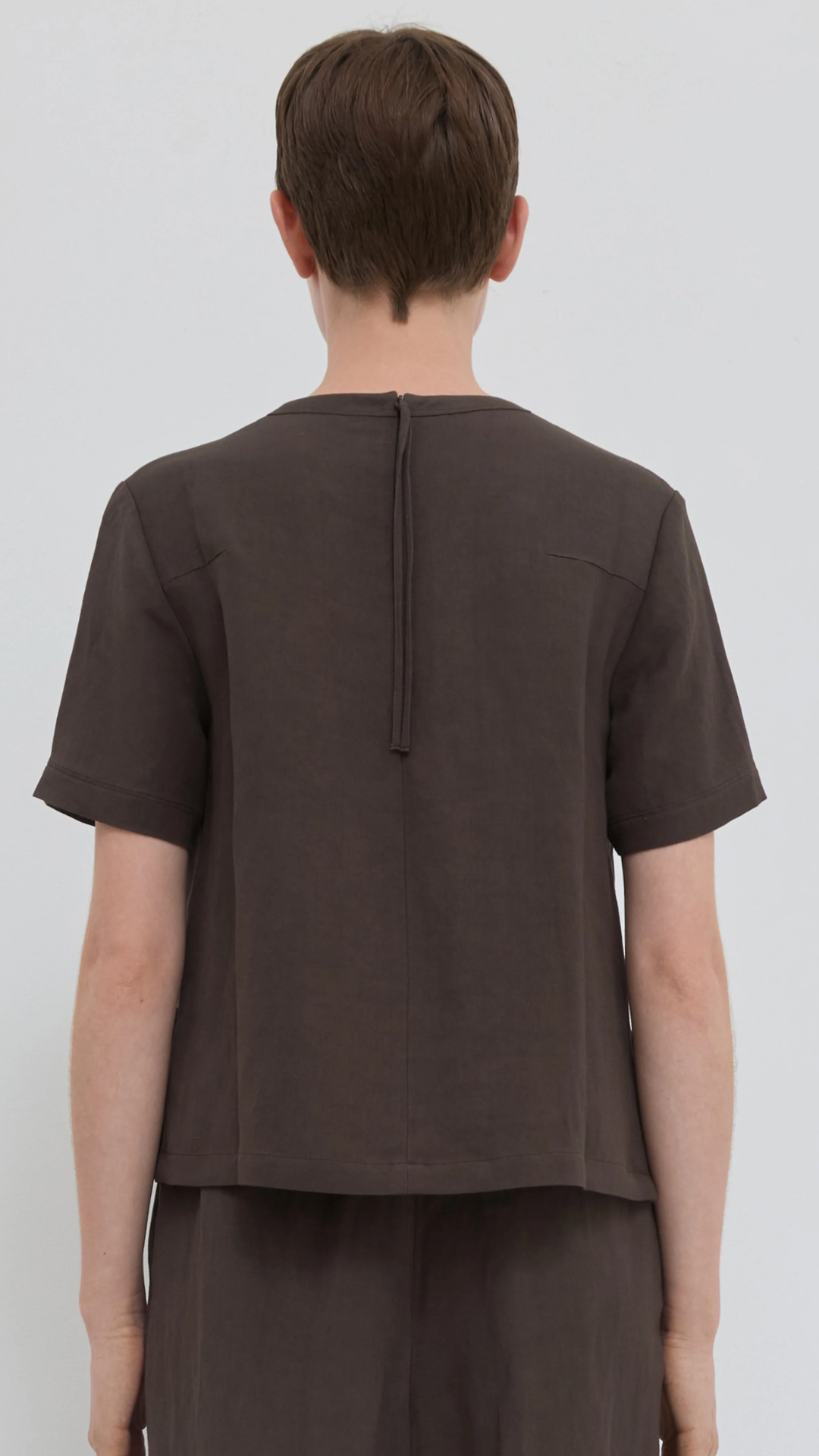 Christian Wijnants Tanto Short Sleeve Crew in Chestnut