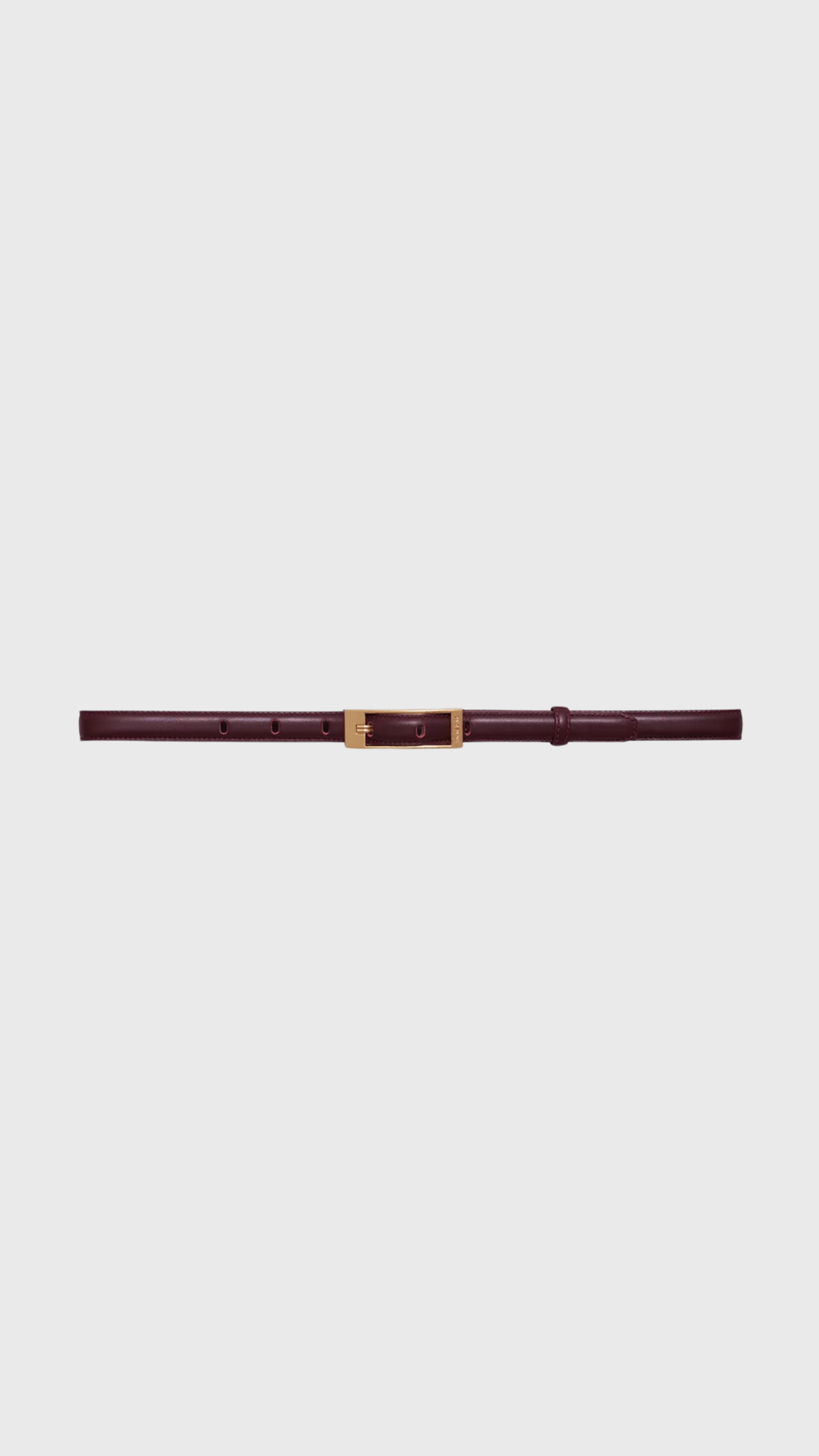 Anine Bing Elly Smooth Leather Belt in Fig