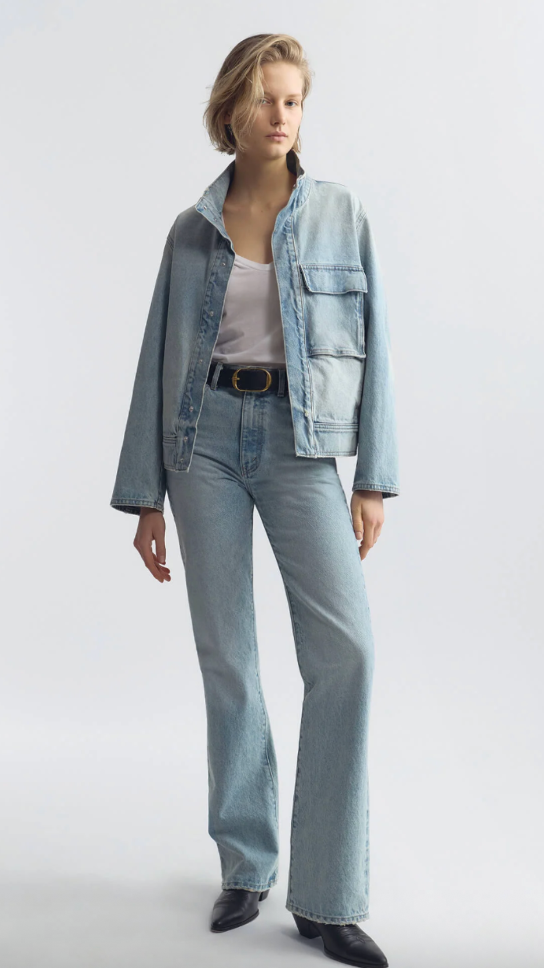 Nili Lotan Marilou Denim Jacket in Alice Wash