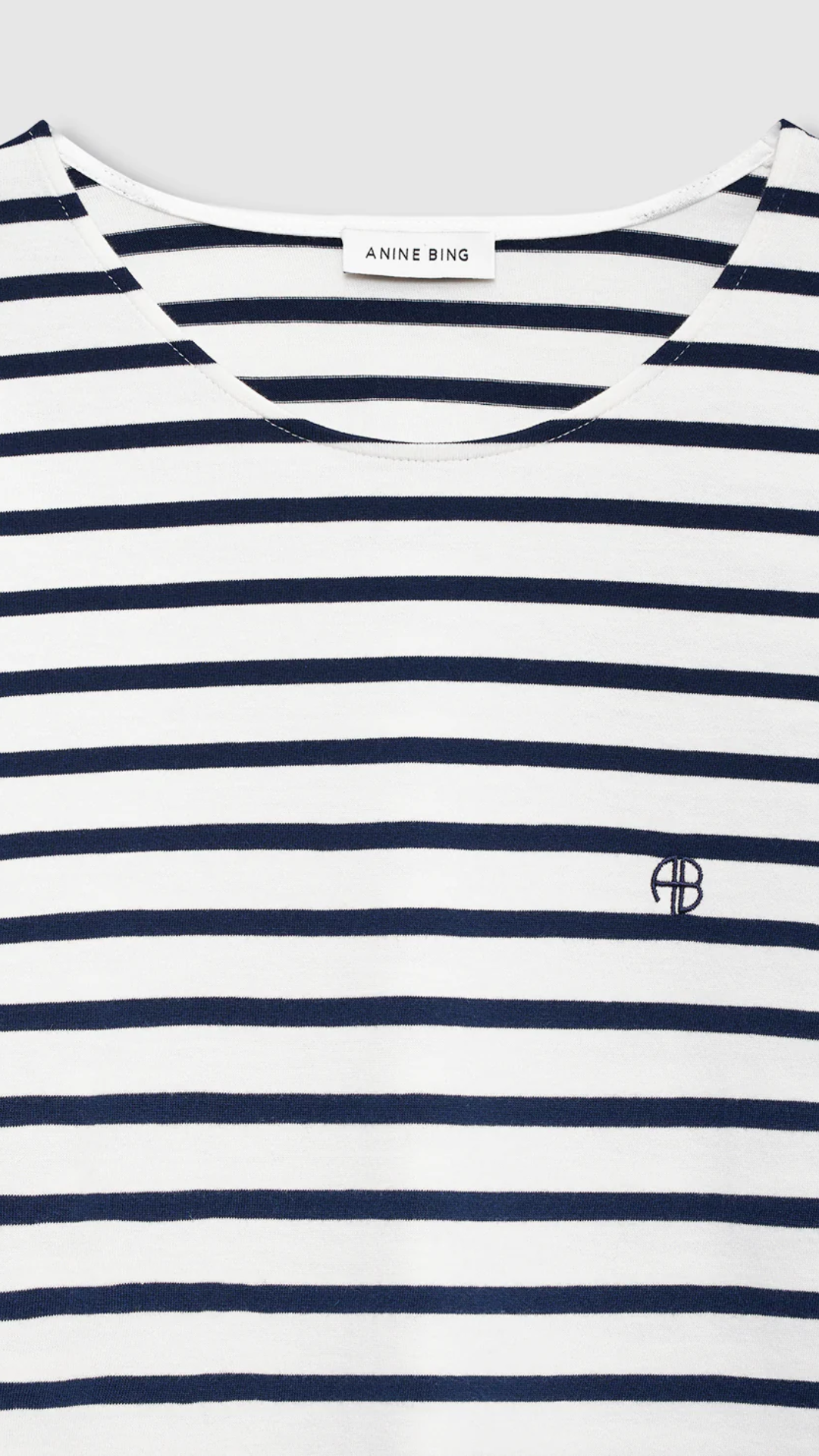 Anine Bing Newton Tee in Navy Stripe