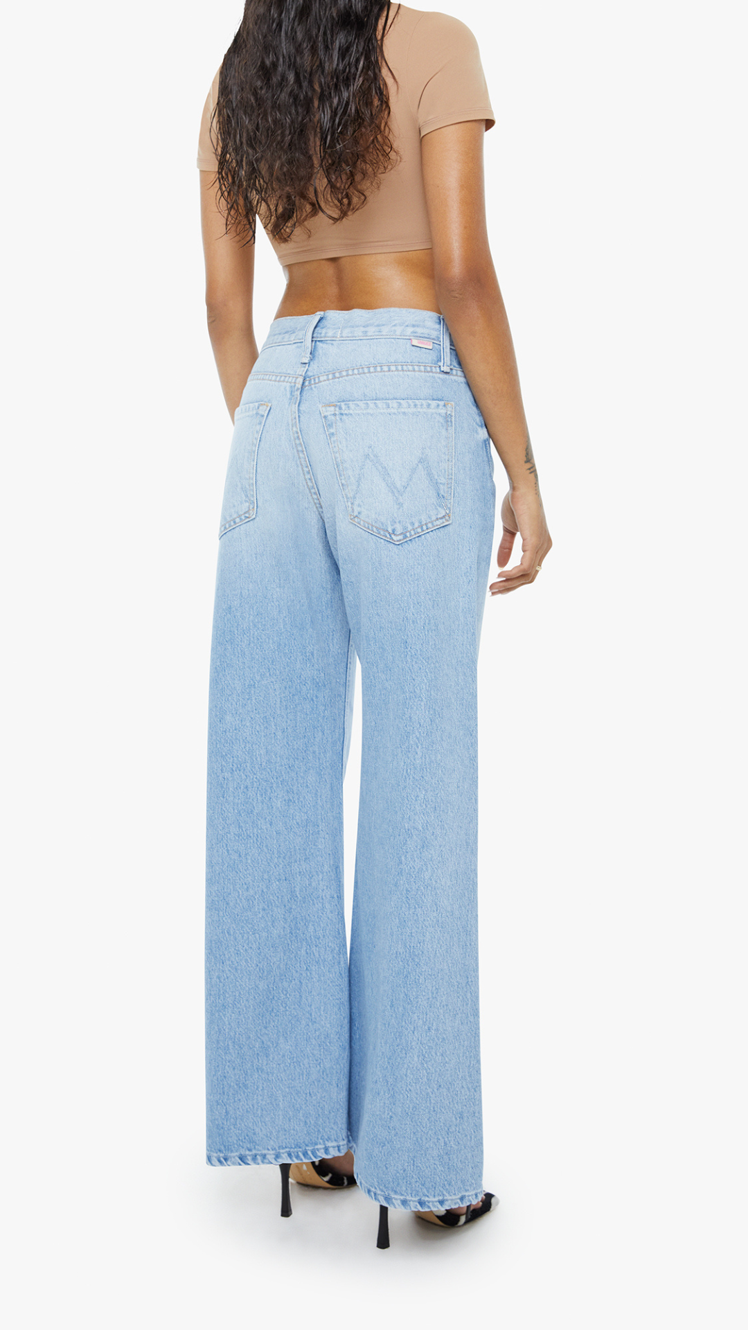 Mother PETITES The Lil Lemon Twist Sneak Jean in Munchies