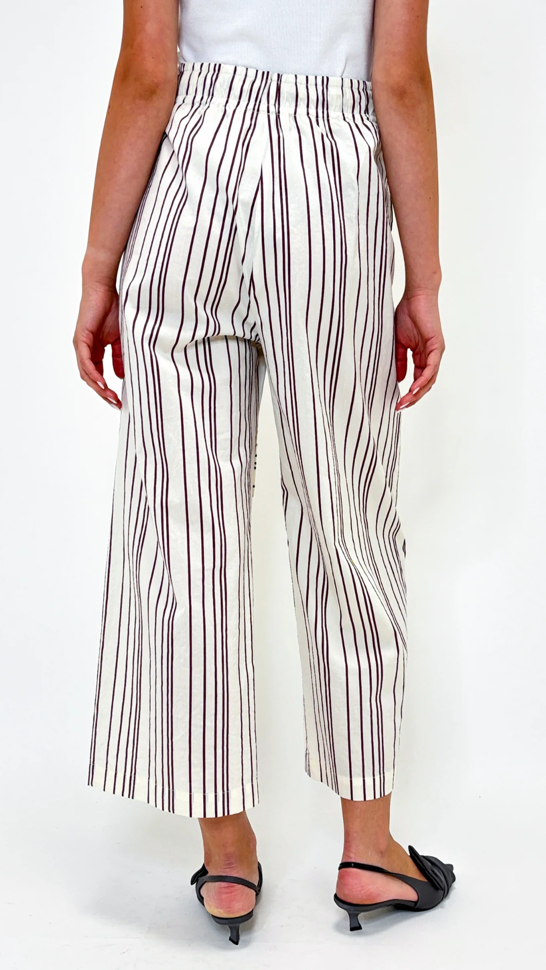 Odeeh Stripe Pant in Burgundy