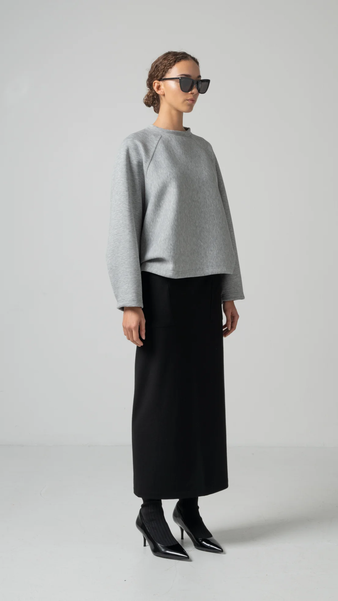 Cog The Big Smoke Olivia Top in Light Grey
