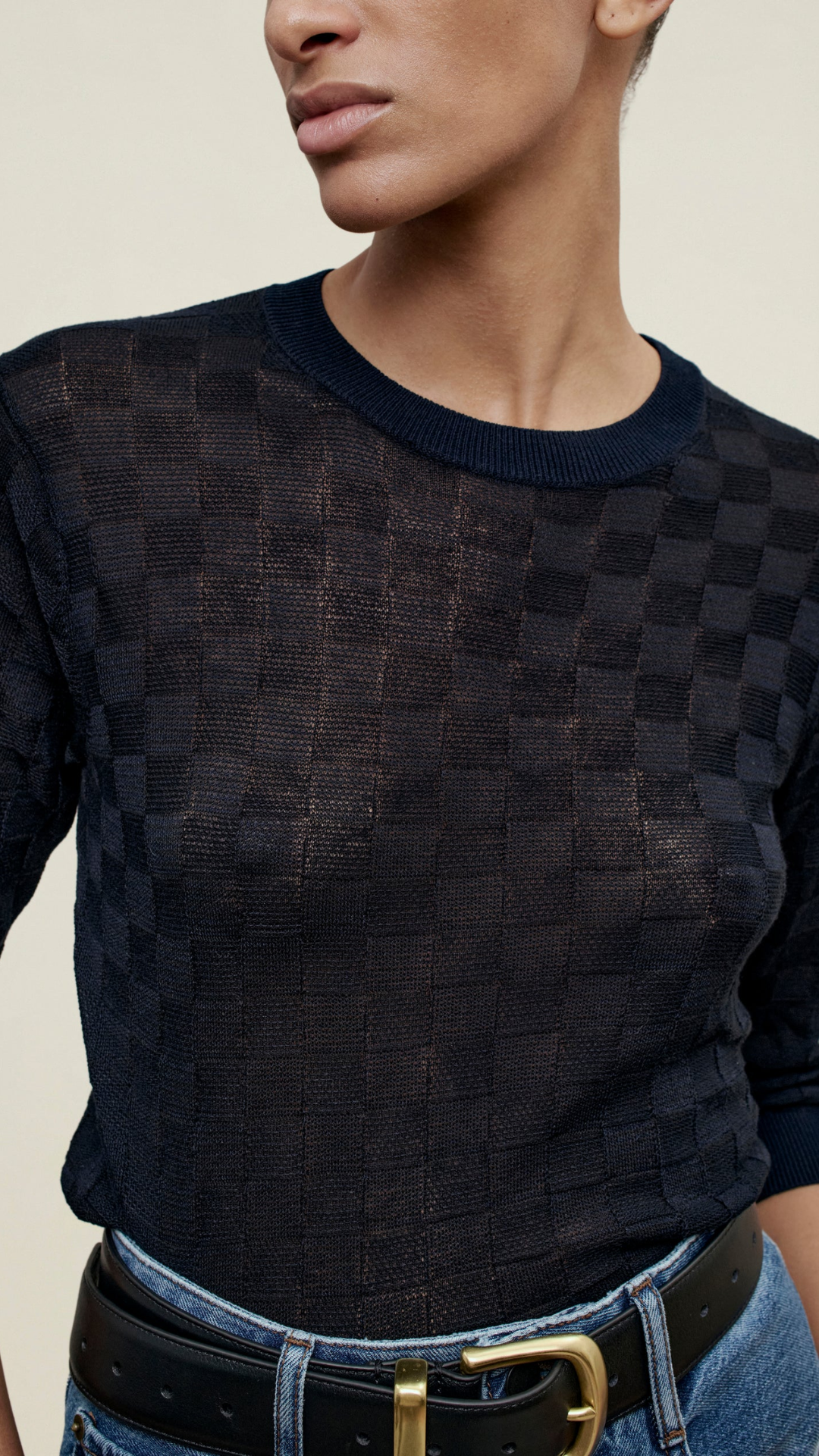 Kallmeyer Lennon Crewneck Tee in Midnight