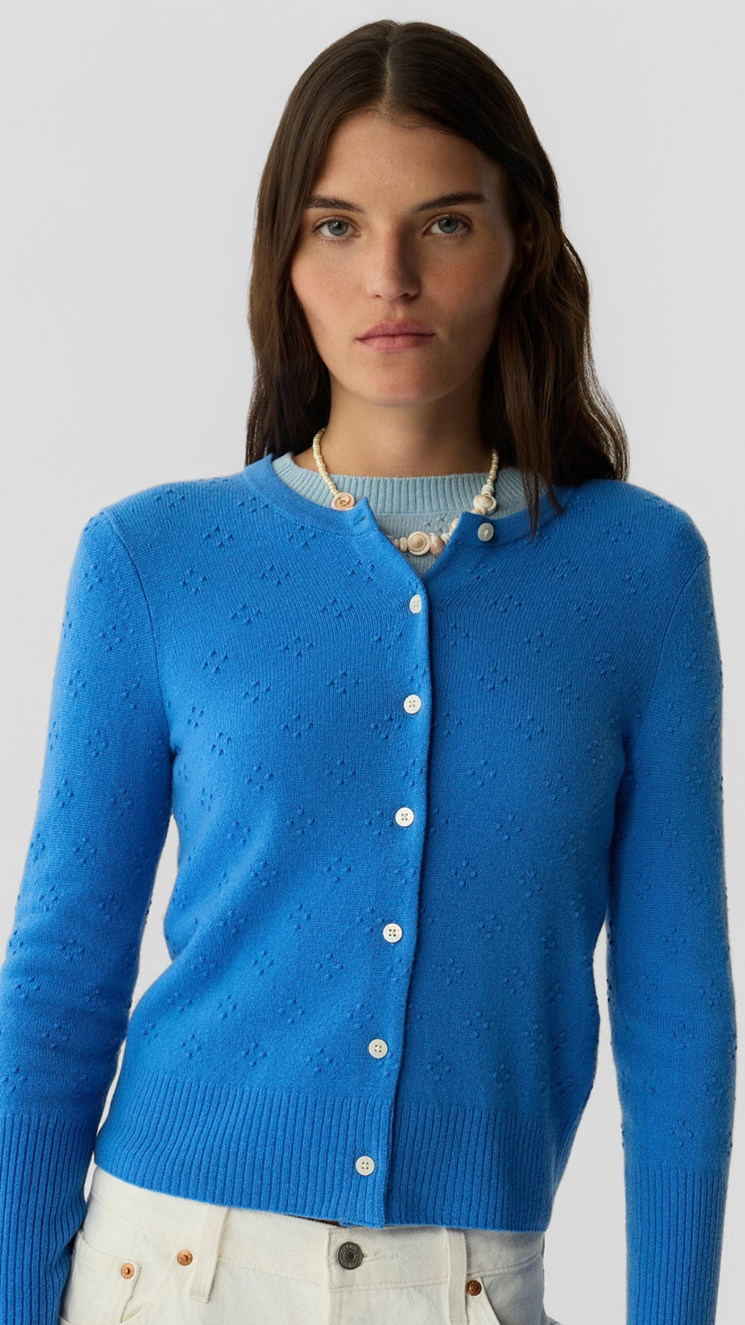 Guest In Residence Compass Jane Cardigan in Sail