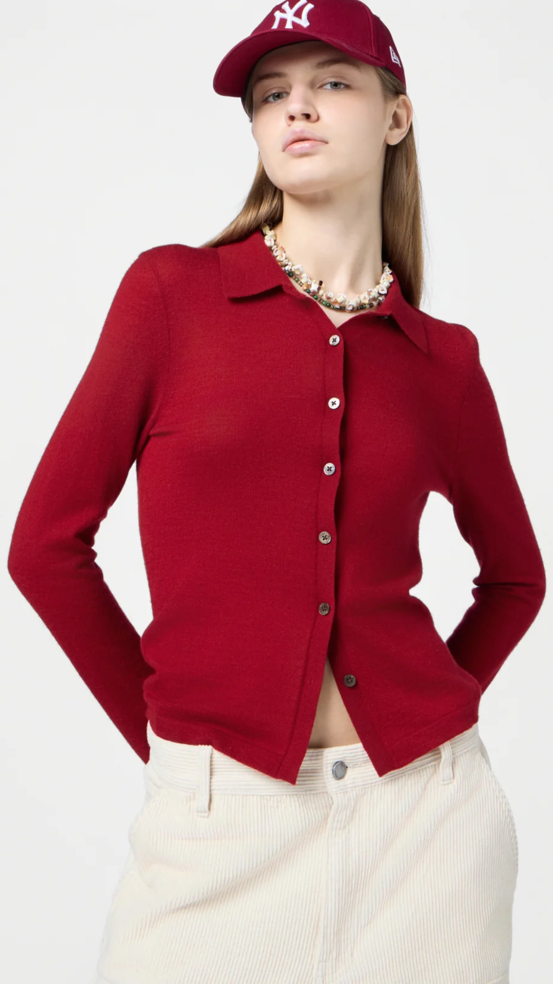 Guest in Residence Elle Shirt in Ruby