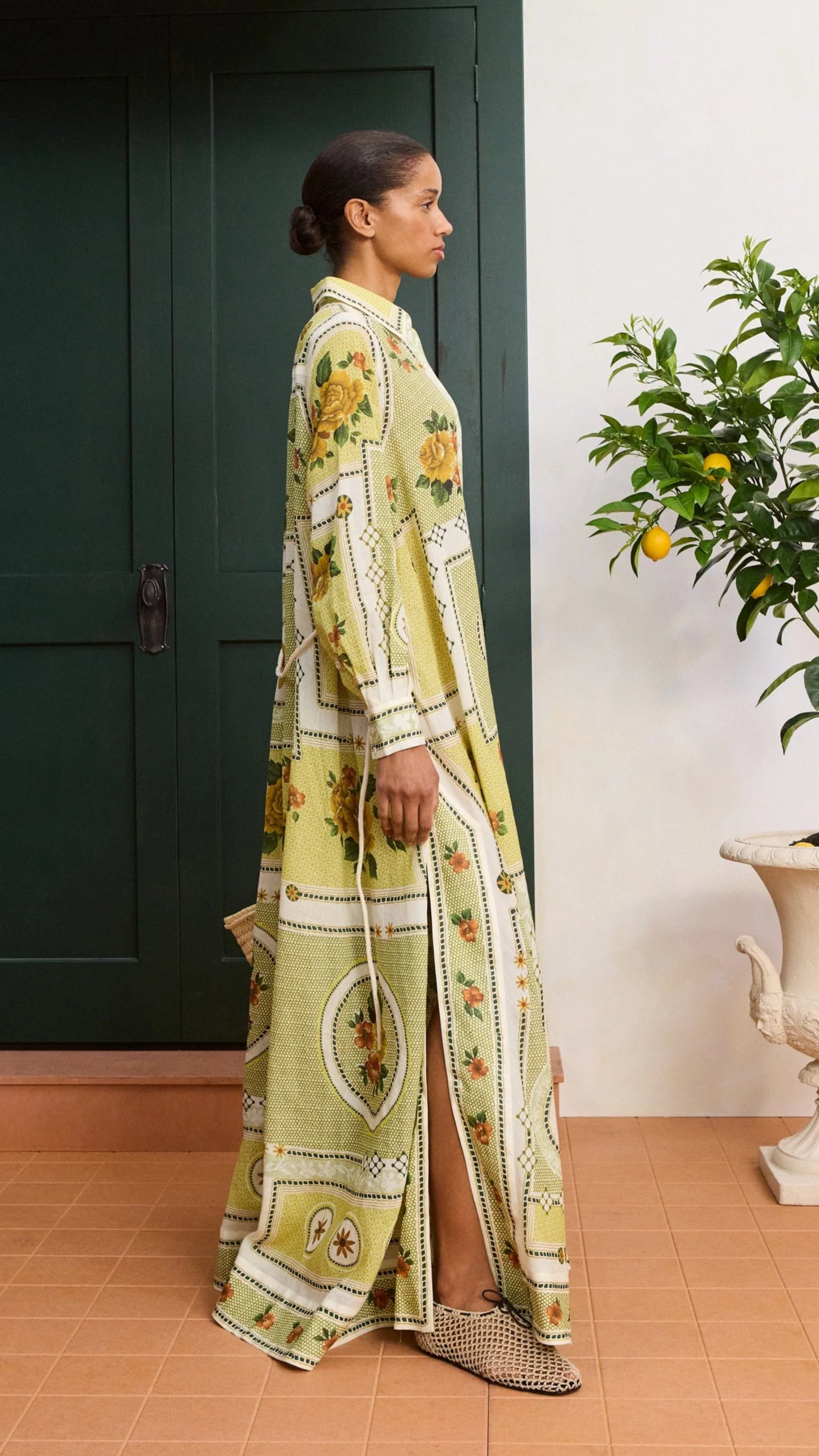 Alemais Dixie Shirt Dress in Cirtus