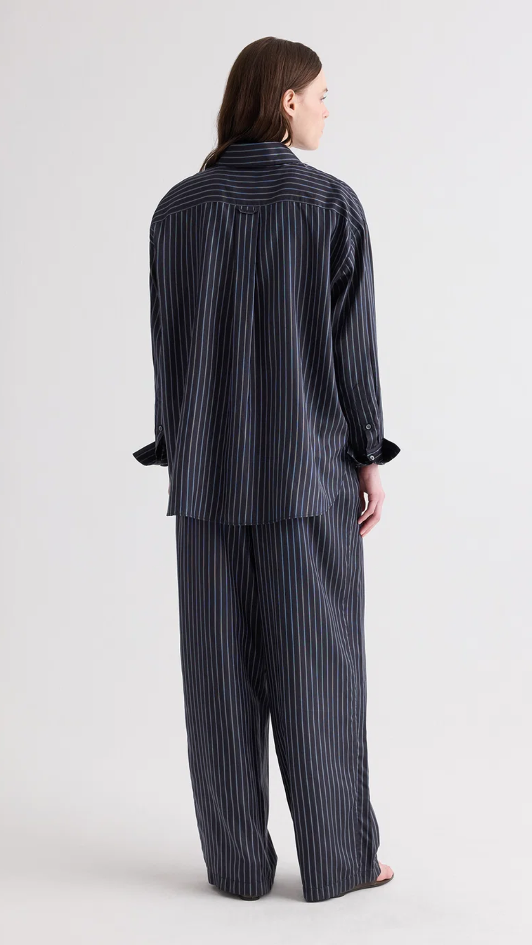 TWP PJ Pant in Blue Nights/Turkish Coffee