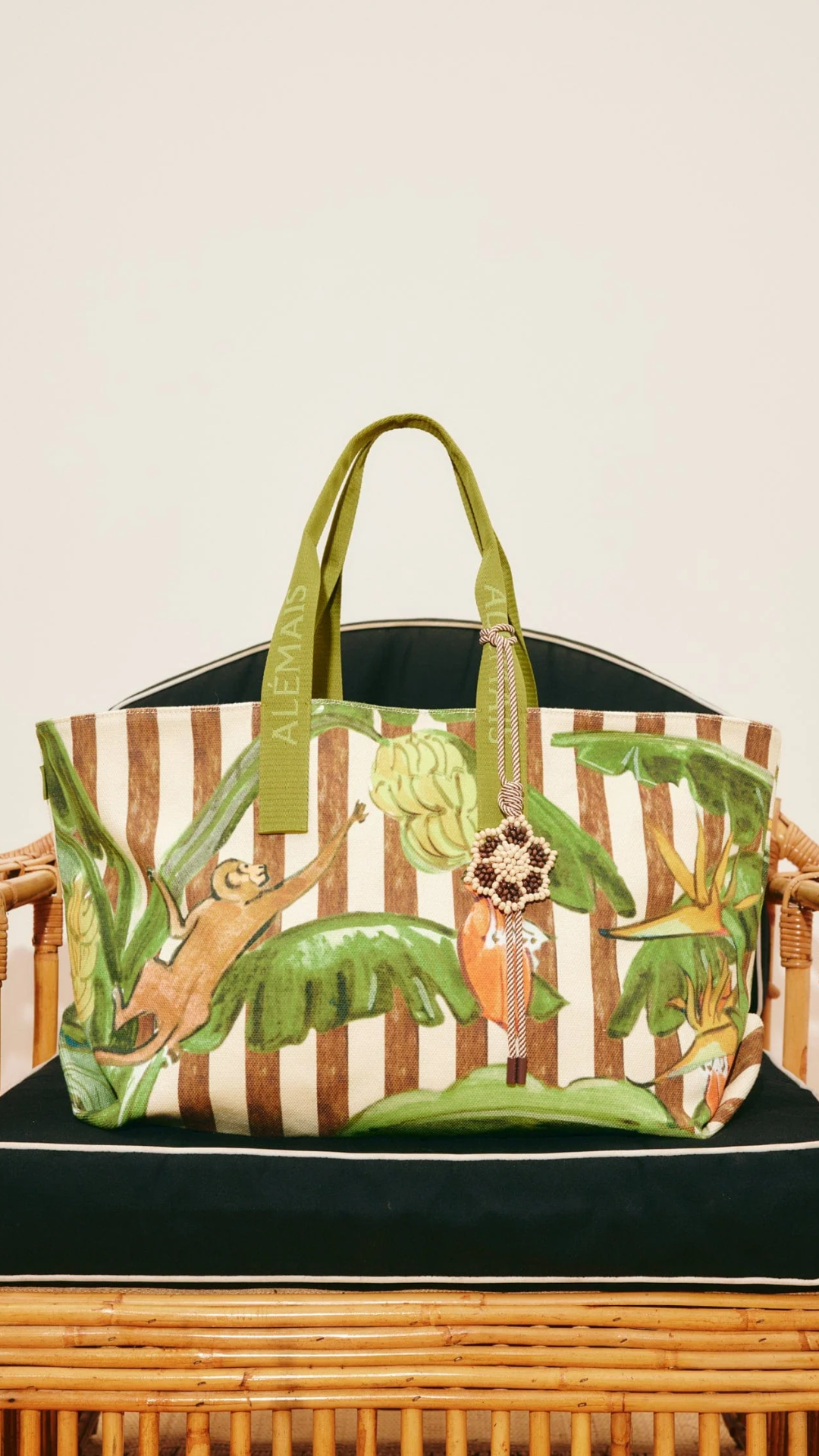 Alemais Toucan Tango Canvas Beach Tote in Multi
