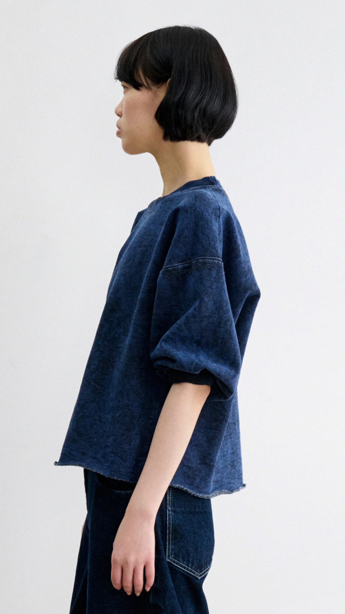 Rachel Comey Fond Sweatshirt in Indigo Acid Wash