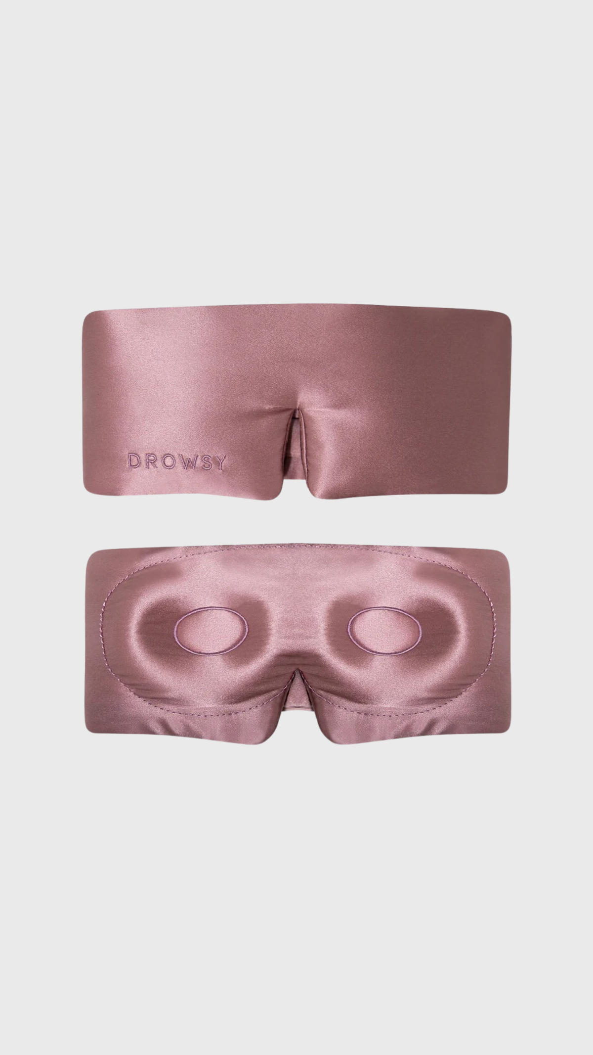 Drowsy Damask Eyelash Protecting Silk Sleep Mask in Rose