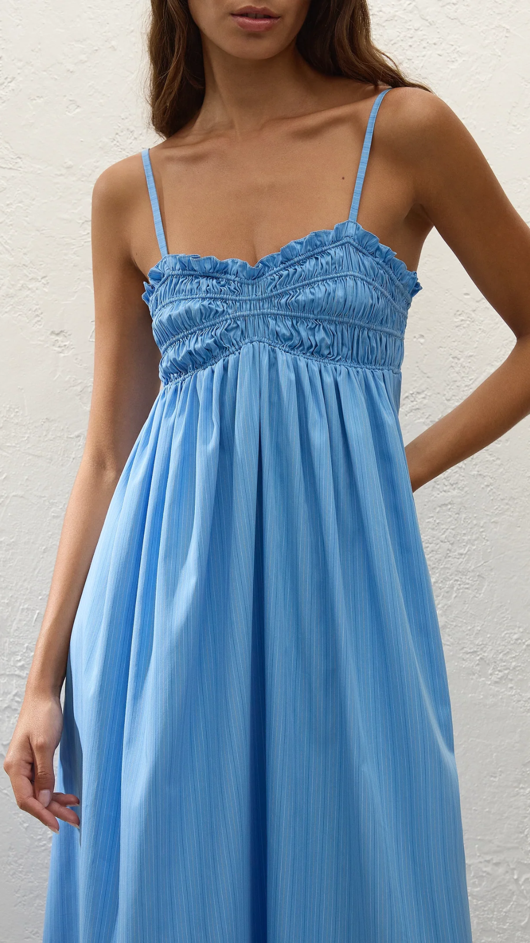 Faithfull Presa Maxi Dress in Azul