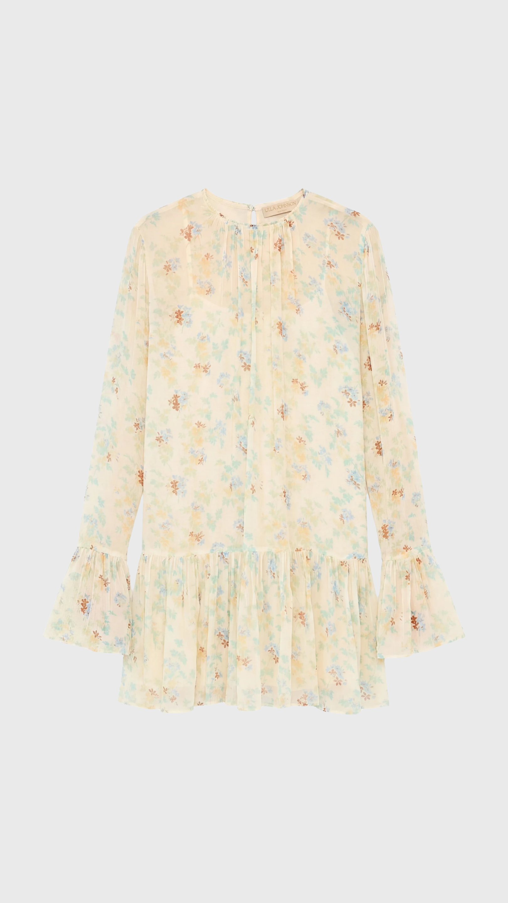 Ulla Johnson Emmeline Silk Mini Dress in Moon Petal