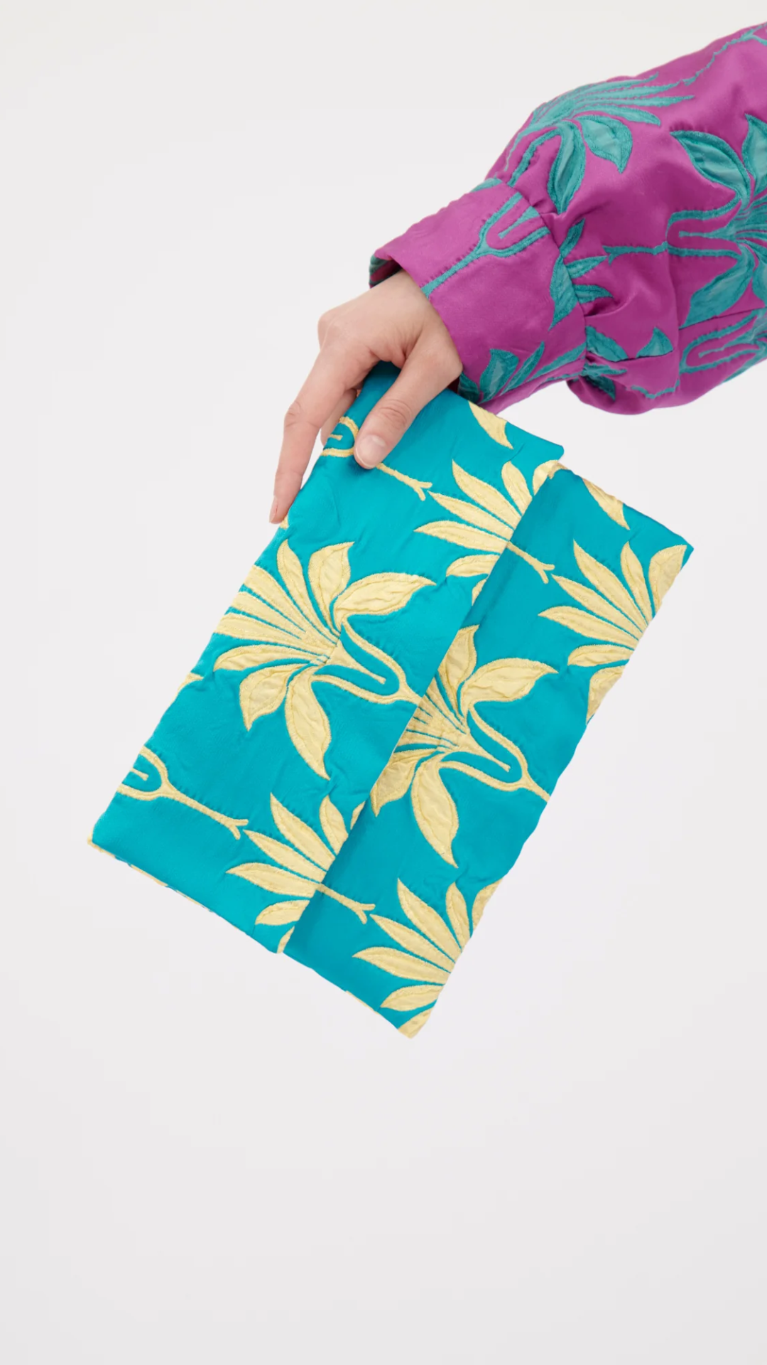 Odeeh Pattern Satin Clutch