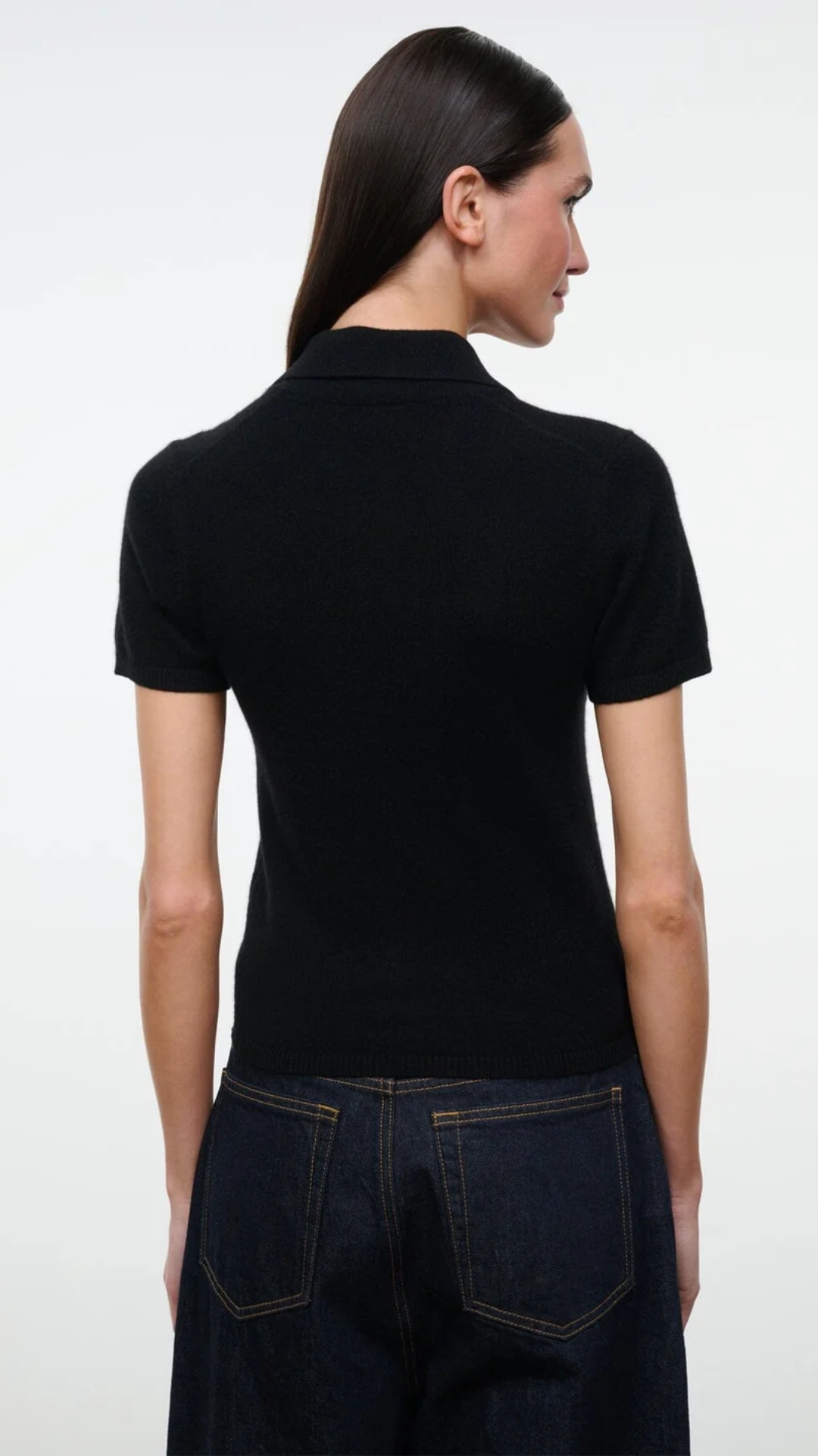 Staud Gino Cashmere Sweater in Black