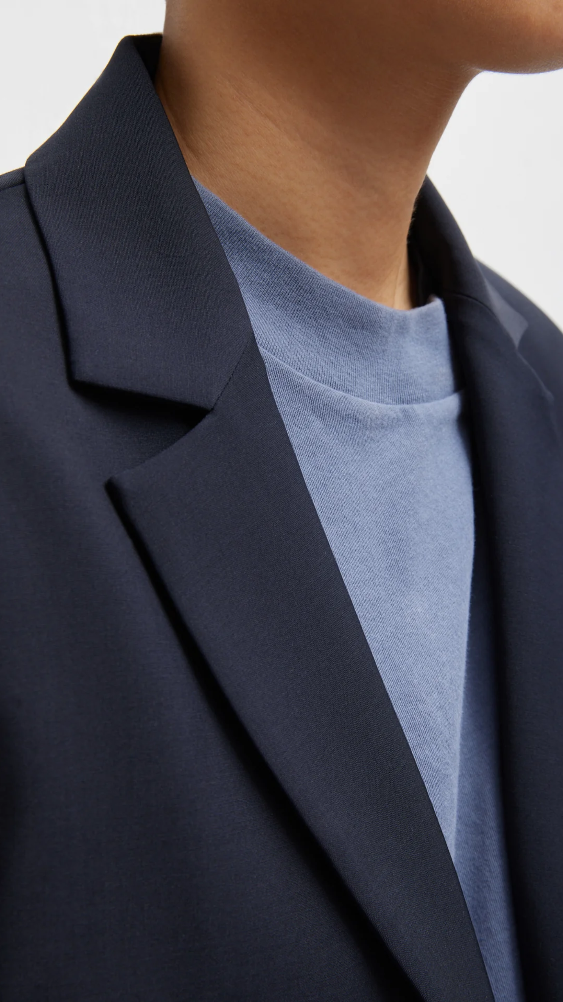 Tibi Tropical Wool Max Blazer in Navy