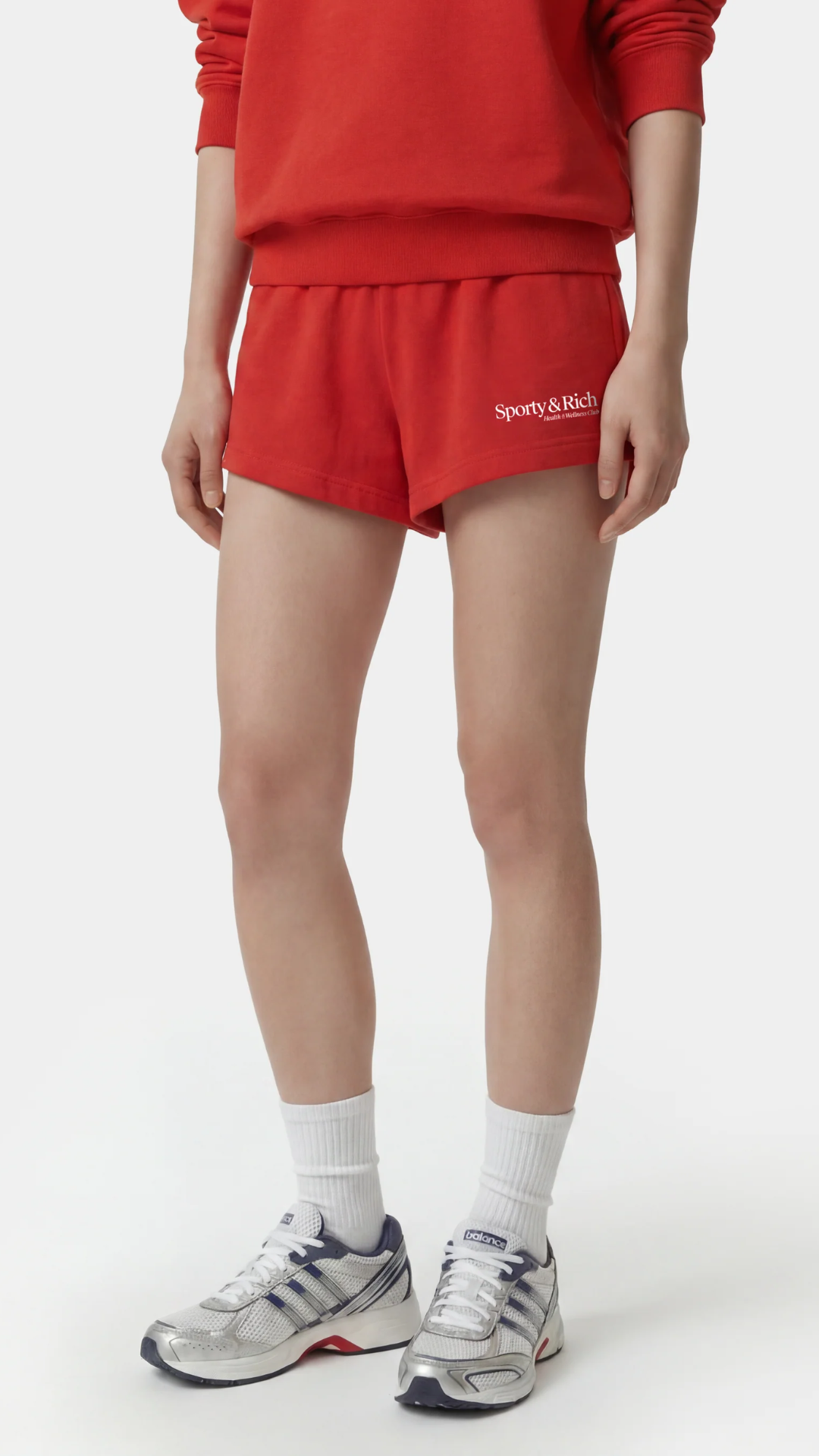 Sporty & Rich Modern Disco Short in Ruby/White
