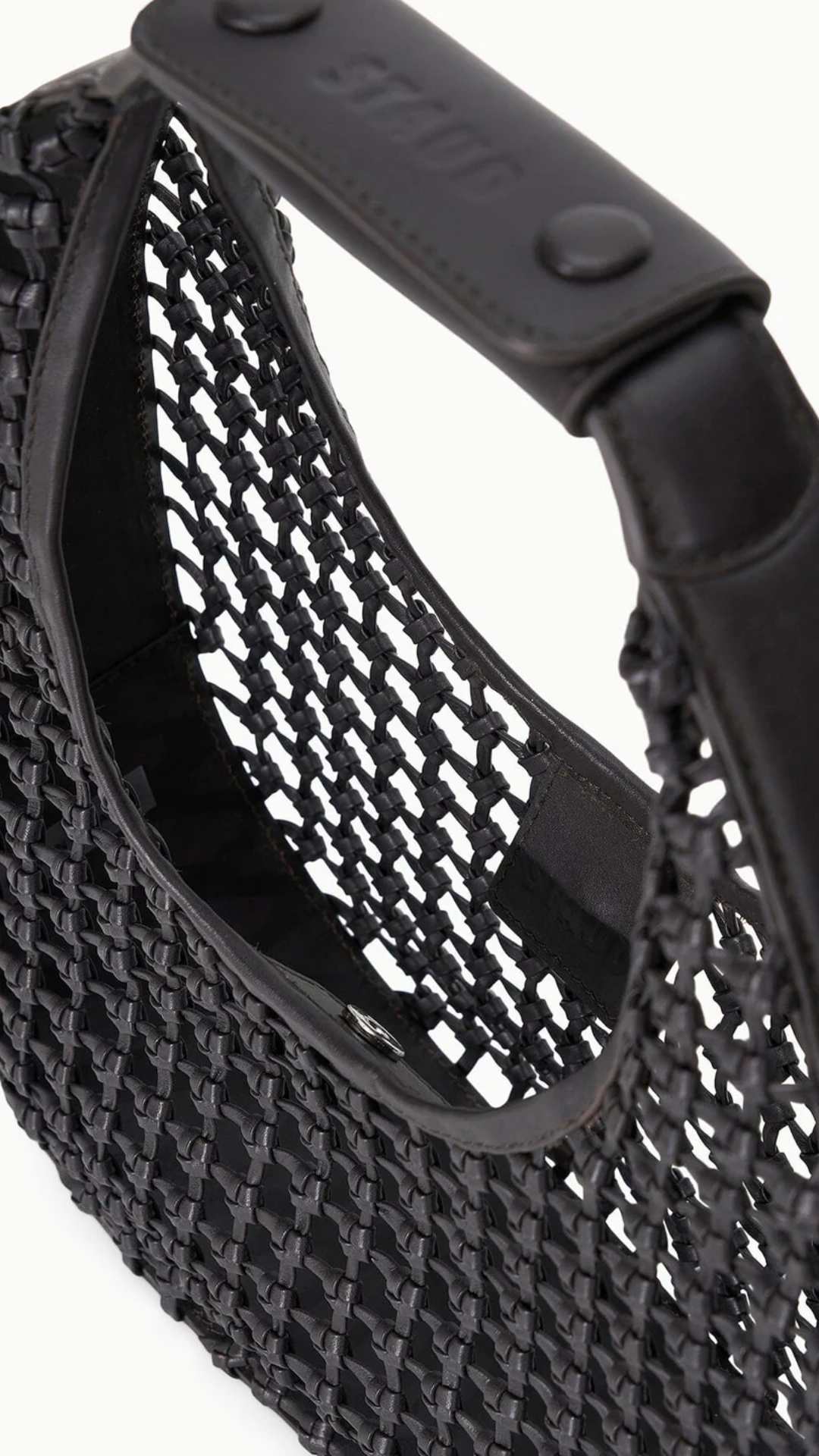 Staud Moon Hand Knotted Tote Bag in Espresso