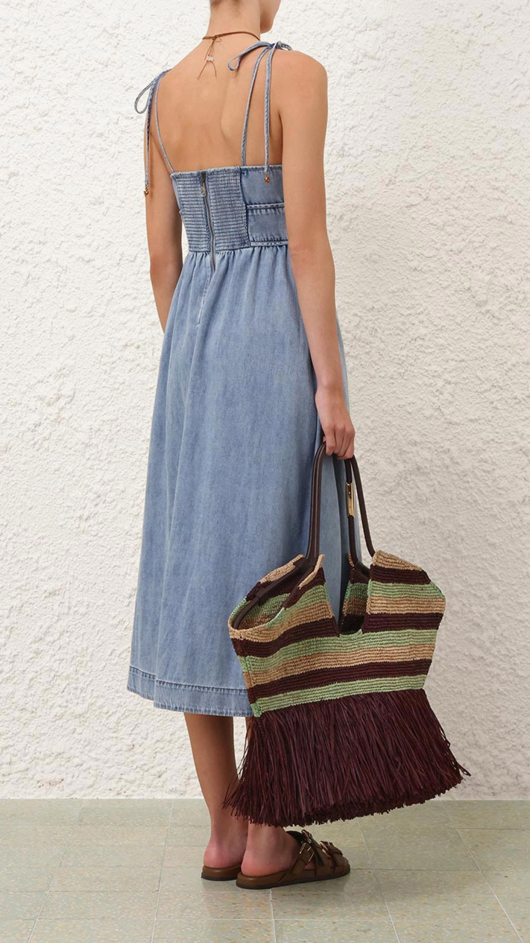 Zimmermann Wanderlust Picnic Dress in Skylark
