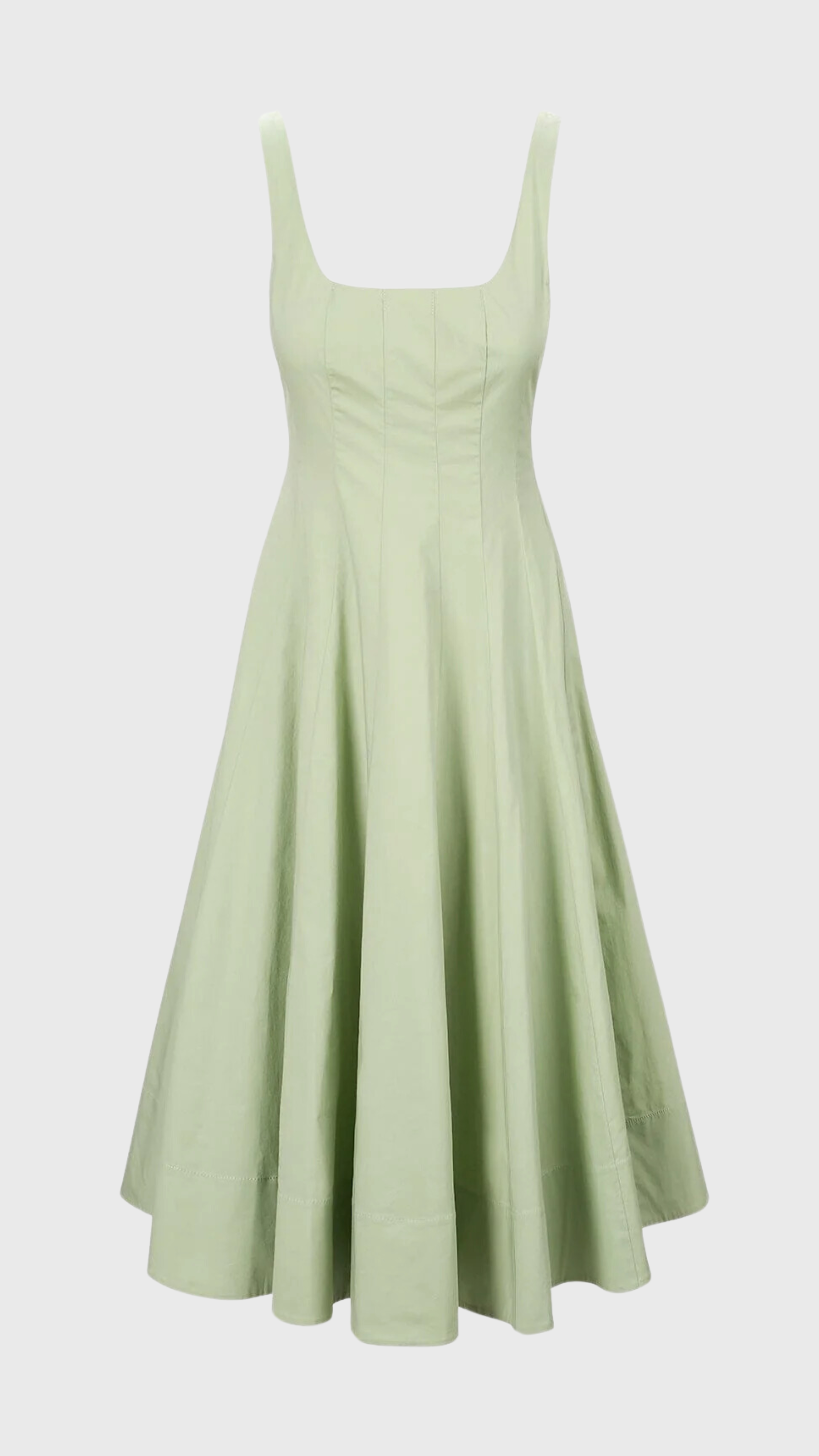 Staud Wells Dress in Pale Jade