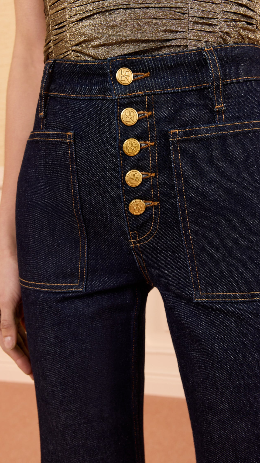 Ulla Johnson The Stretch Lou Kick Flare Jean in Tigris