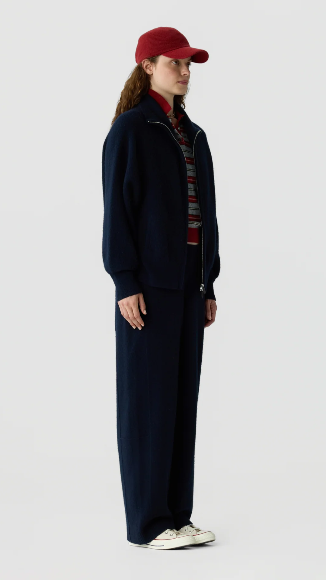Guest In Residence Felted Zip Jacket in Midnight