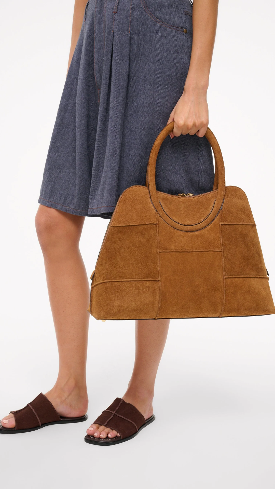 Staud Naomi Satchel in Tan
