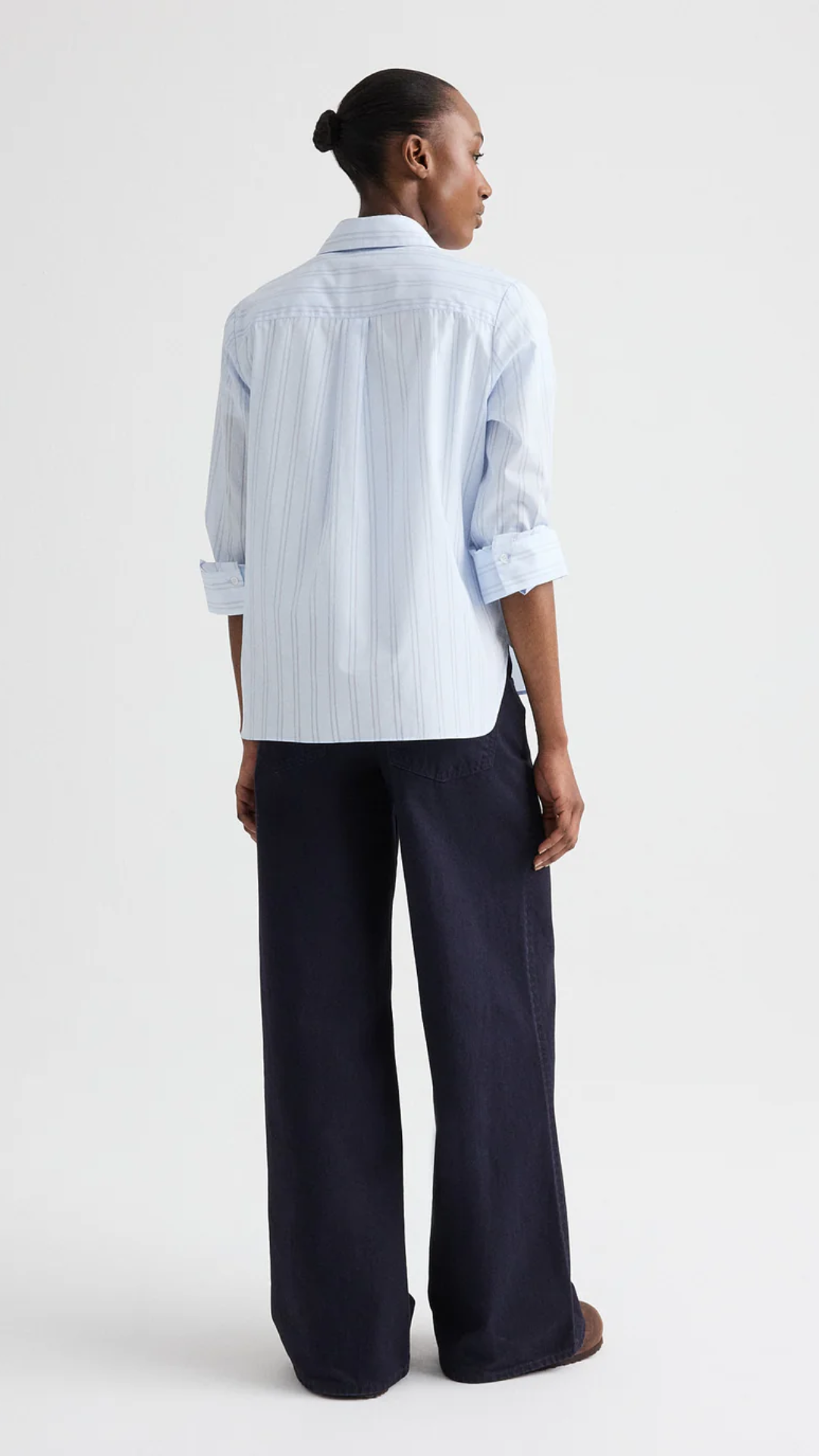 TWP Boyfriend Shirt in Blue/Midnight