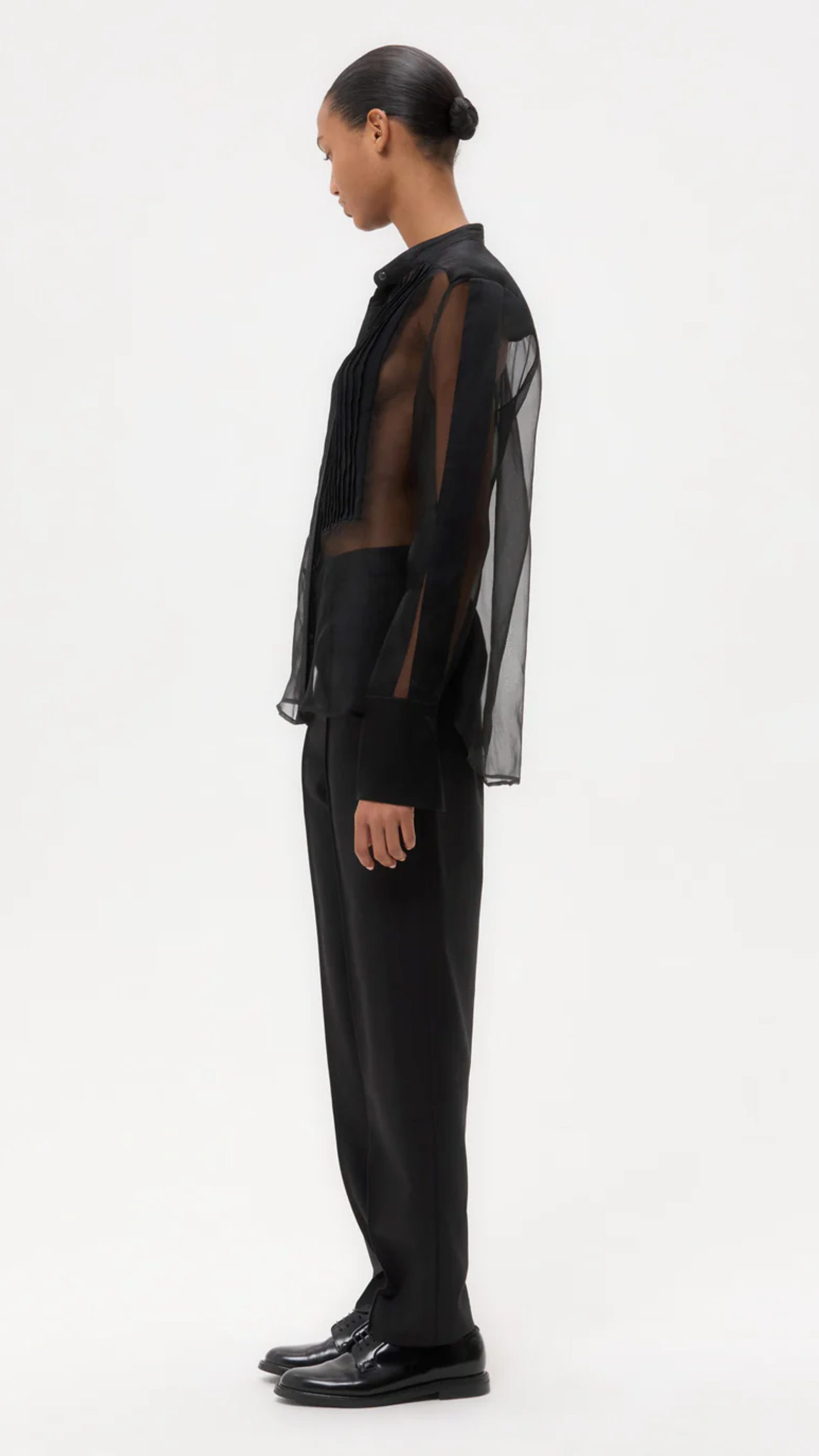 TWP Peyton Silk Organza Top in Black