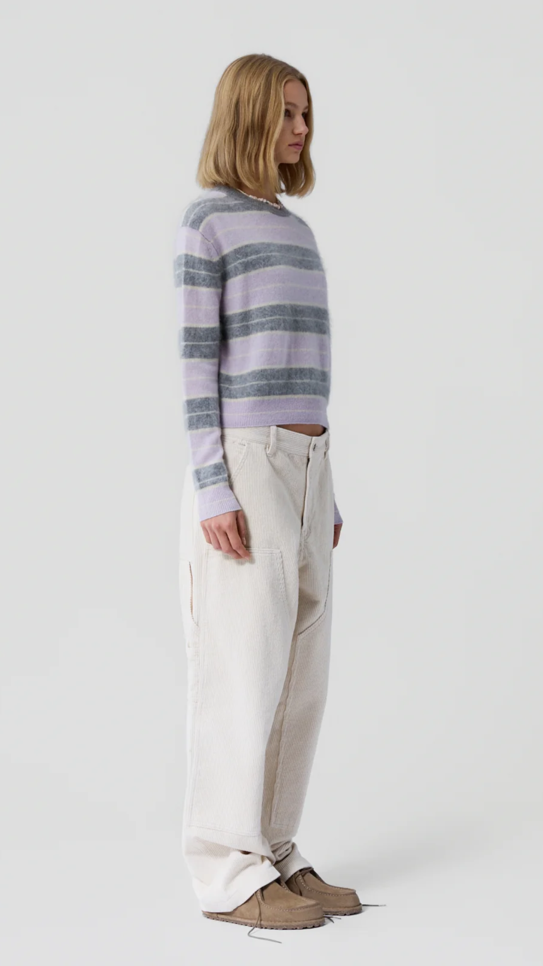 Guest In Residence Grizzly Stripe Crew Sweater