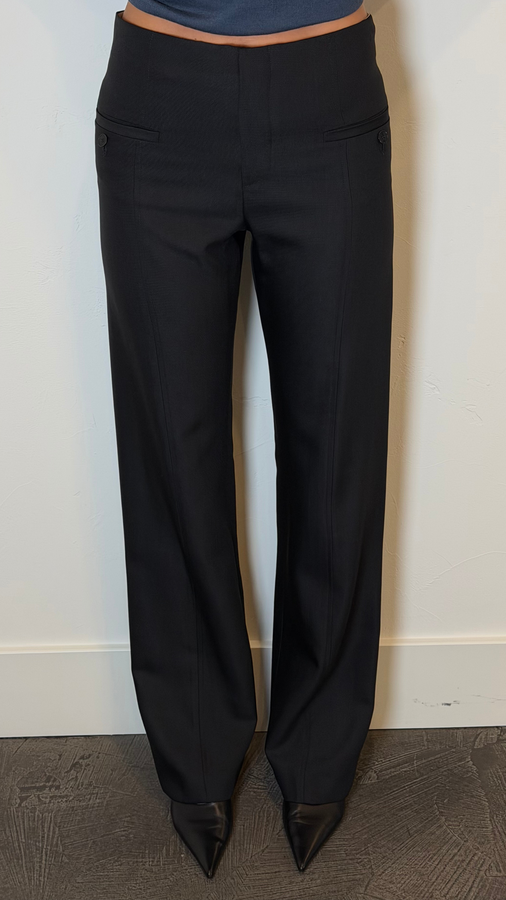 Loulou de Saison Spark Straight Pant in Black