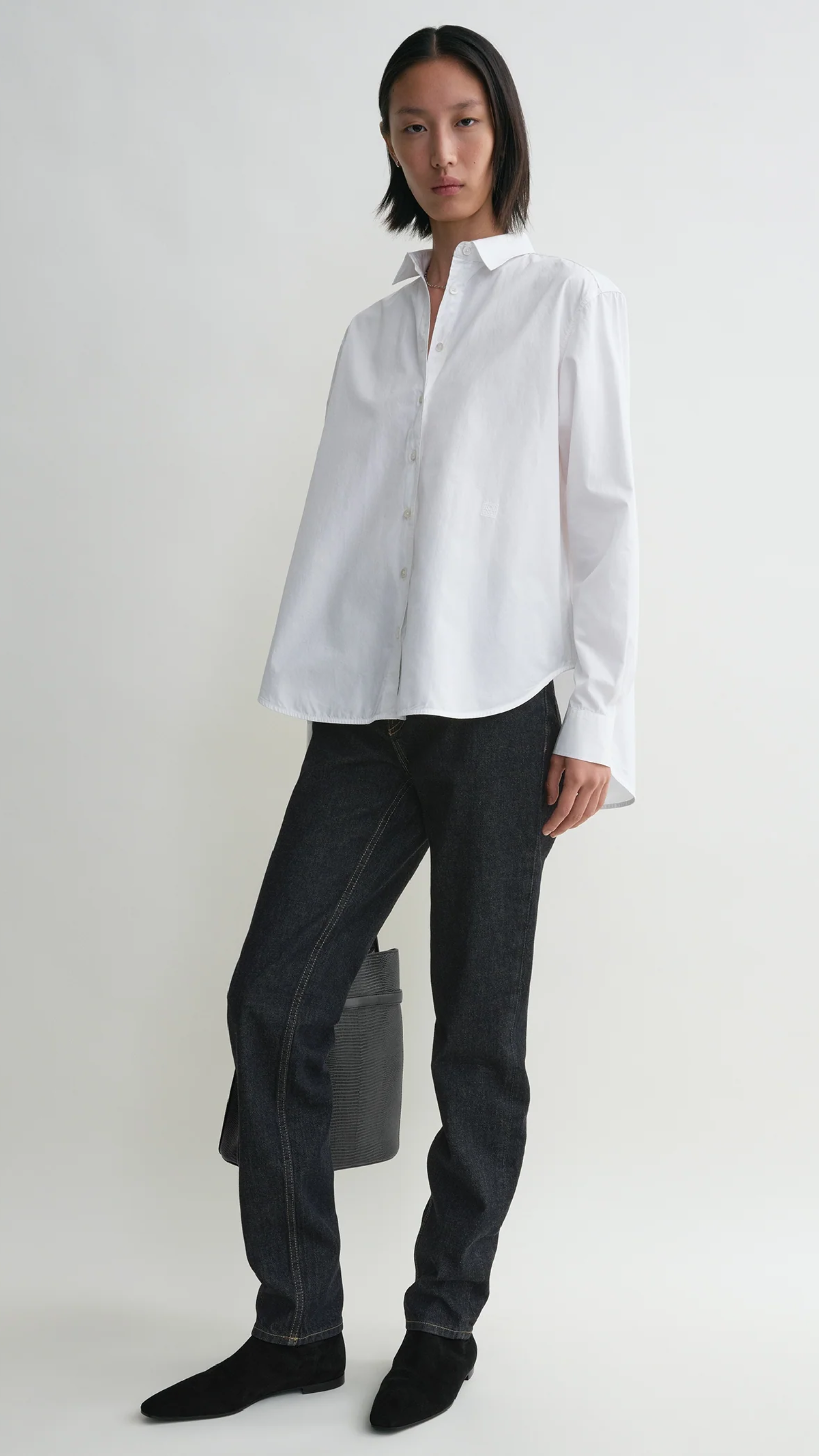 Toteme Signature Cotton Shirt in White