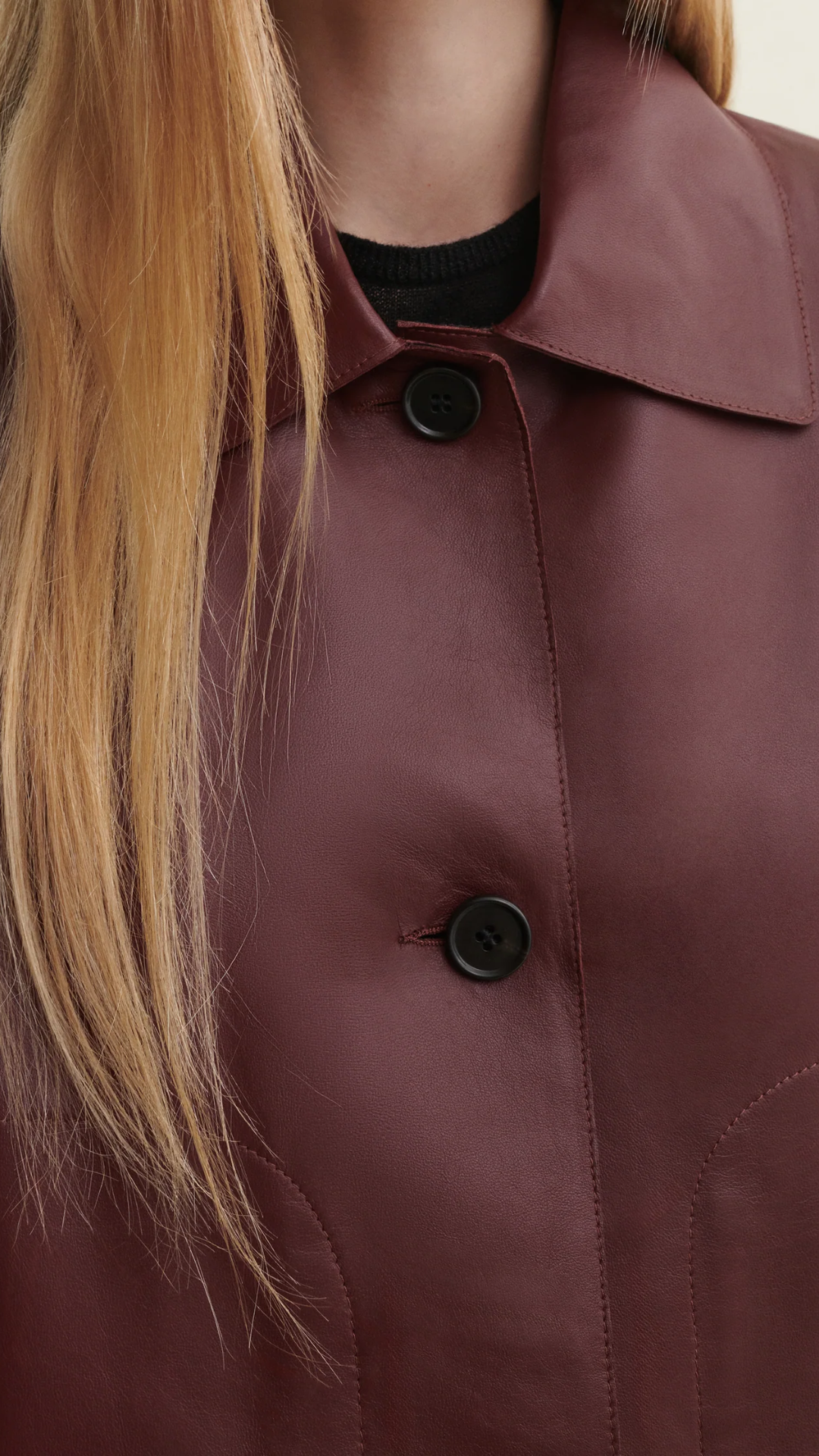 Arma Emy Leather Jacket in Mahogany