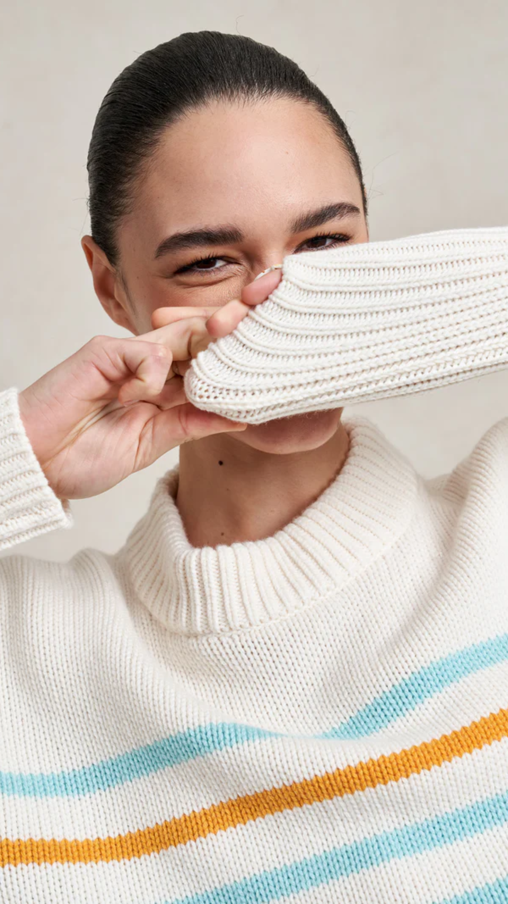 La Ligne Marin Sweater in Ivory Aqua