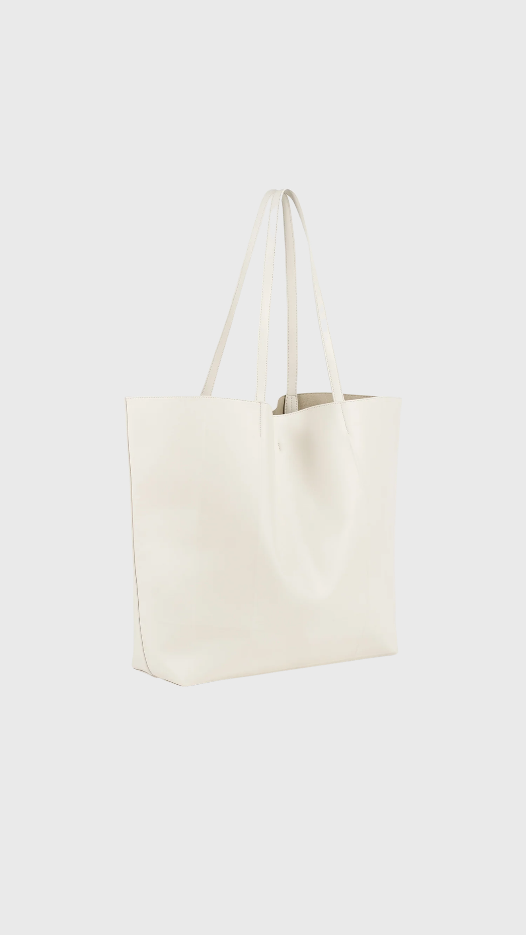 Toteme Roam Leather Tote in Stone