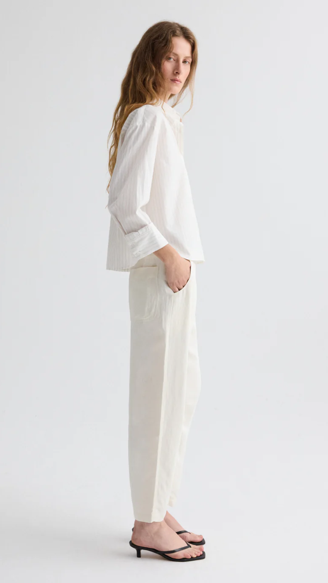 TWP J.D Shirt in White Multi