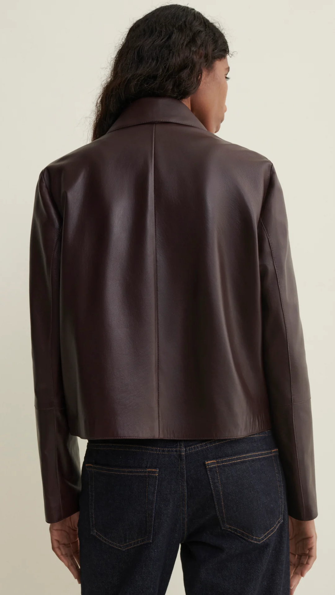 Arma Emy Leather Jacket in Mahogany