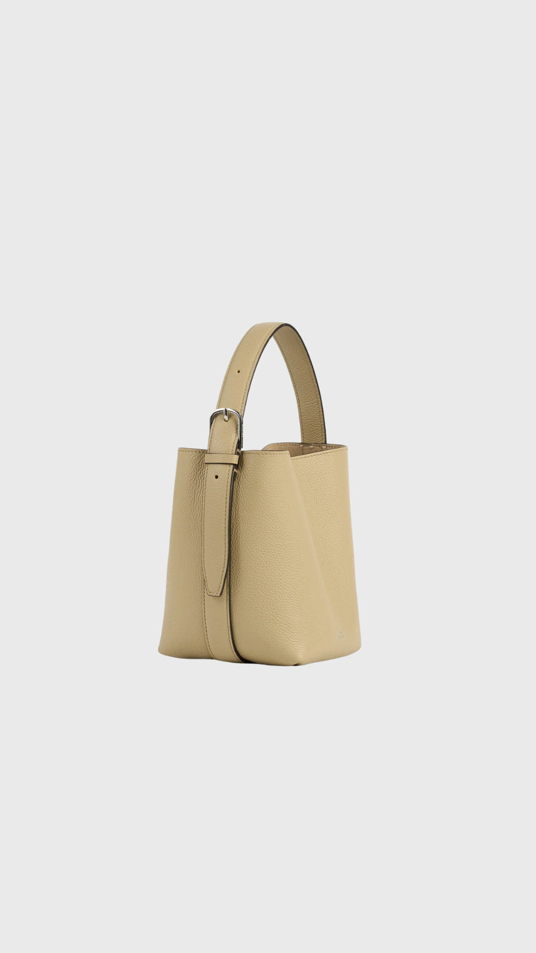 Toteme Petite Belted Grained-Leather Tote in Cashew