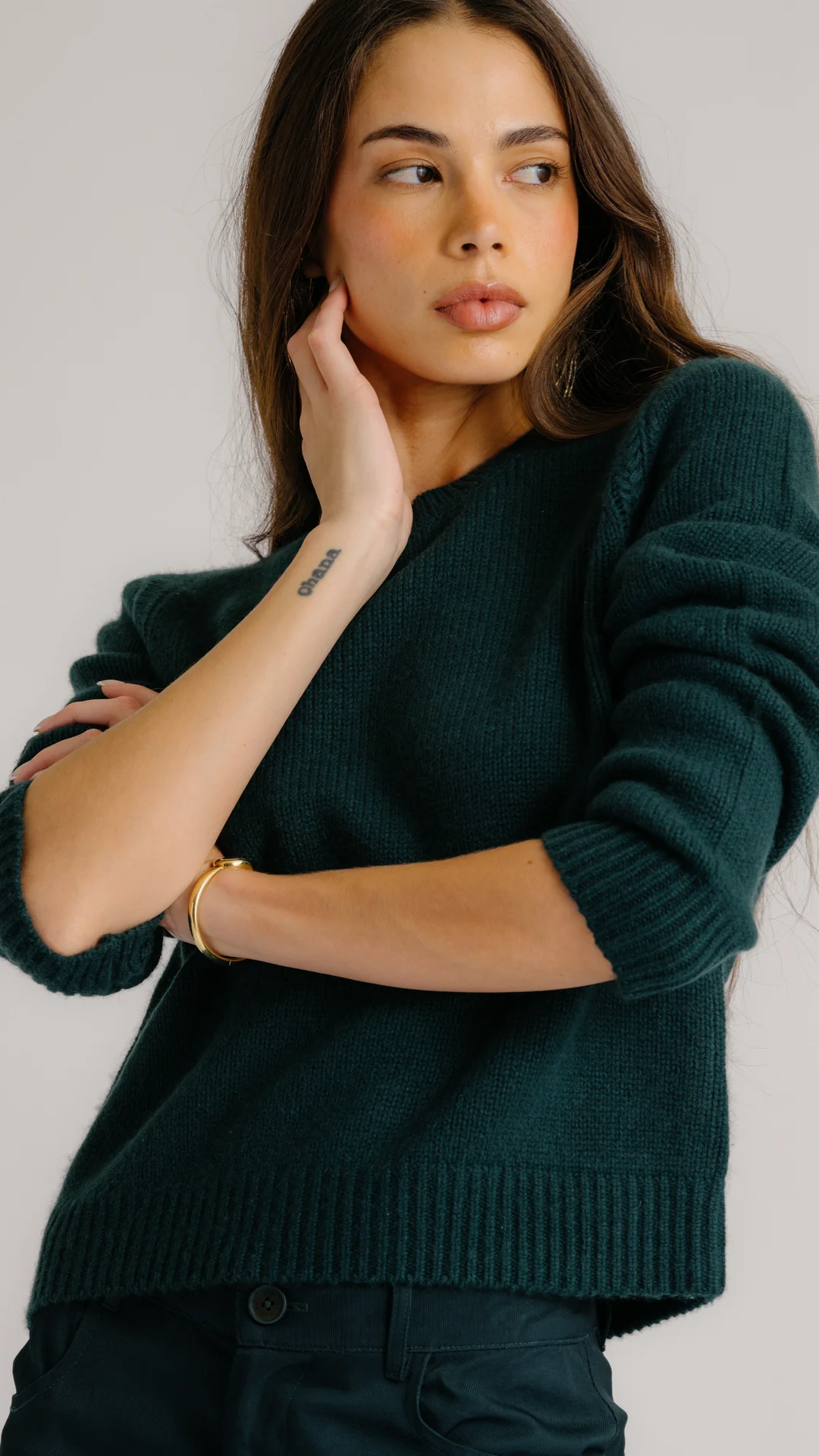 Sablyn Noa Shrunken Crewneck Sweater in Sacramento