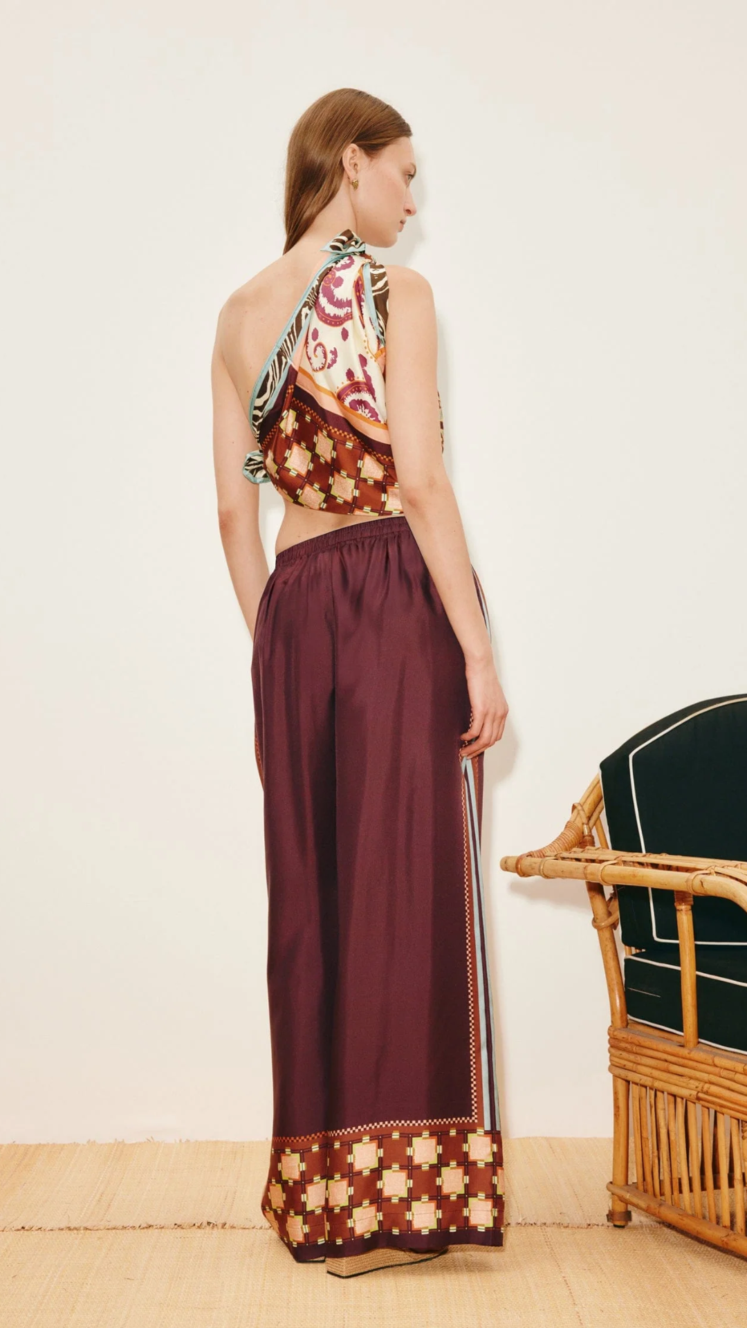 Alemais Wilson Silk Pant in Multi