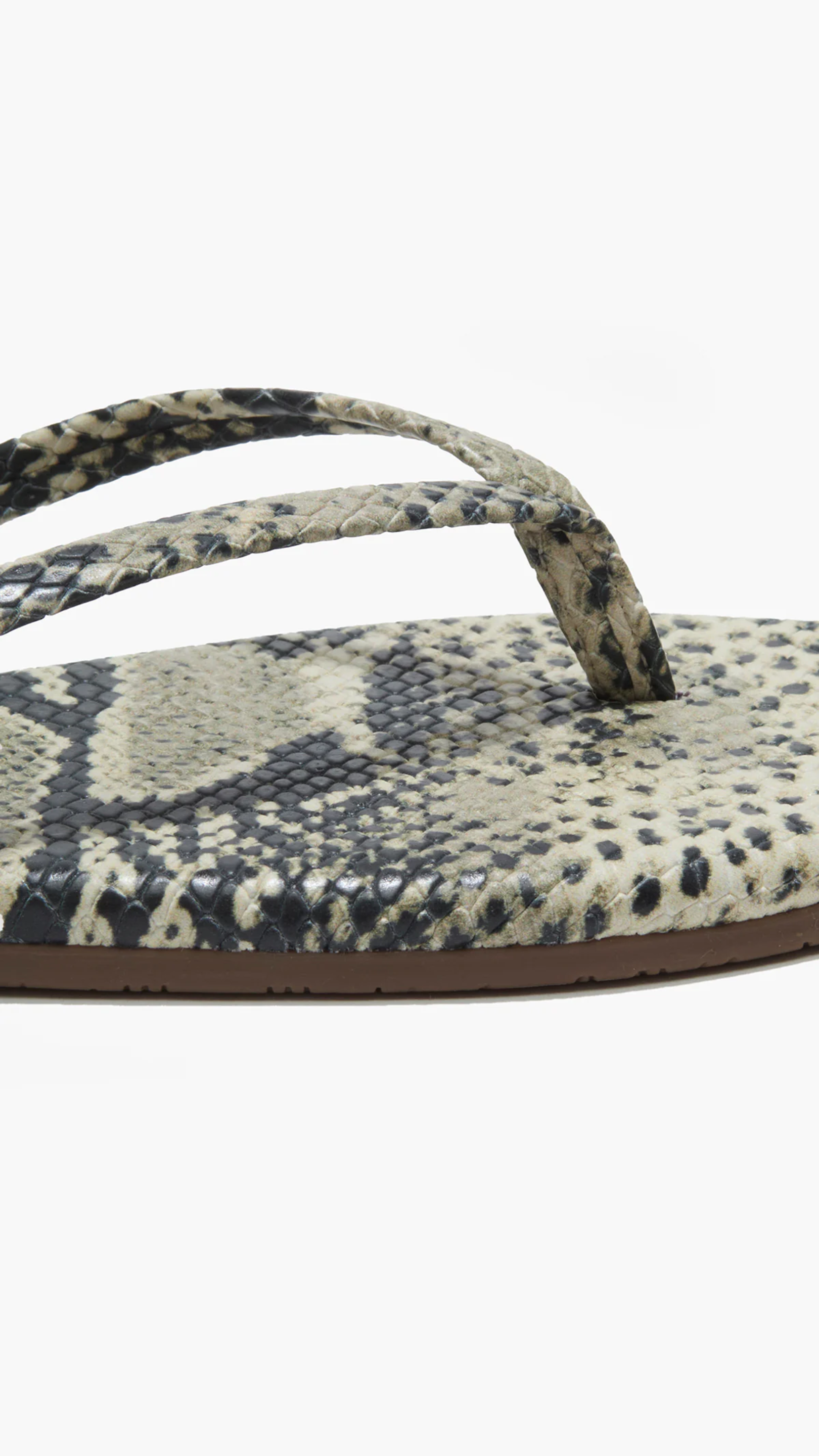 Tkees Lily Vegan Animal Leather Flip Flops in Sand Snake
