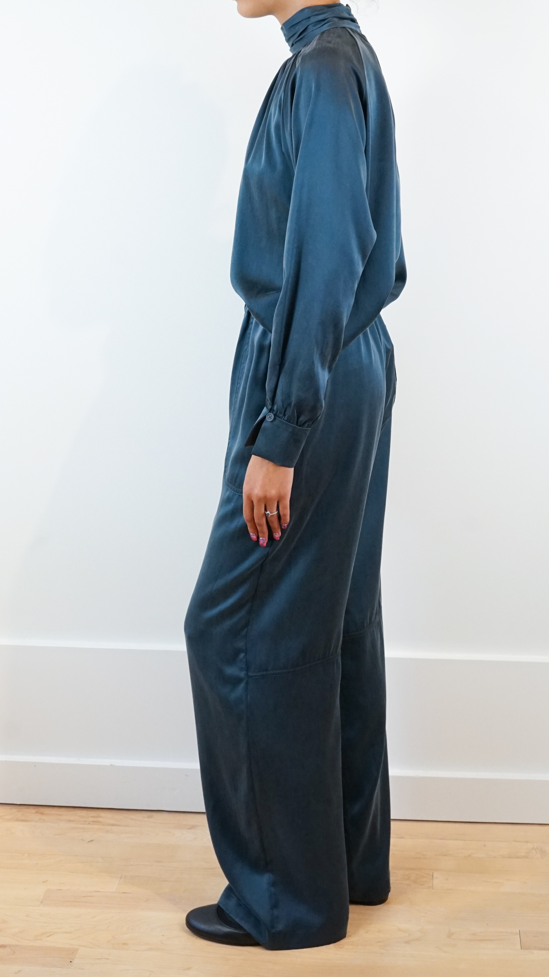 Sablyn Lenon Silk Utility Pull On Pant in Compass