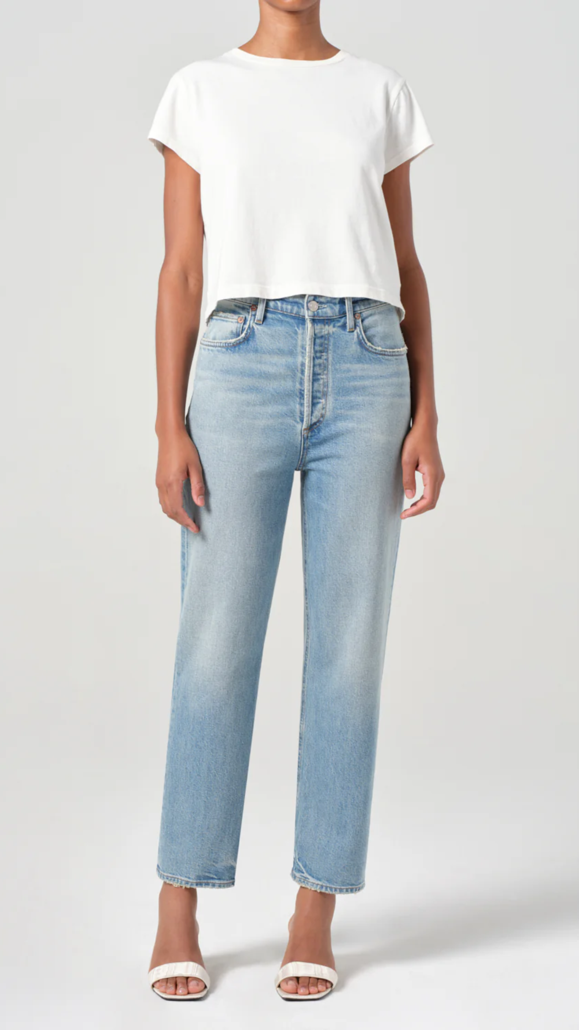 Agolde 90's Pinch Waist Crop Jean in Ripple