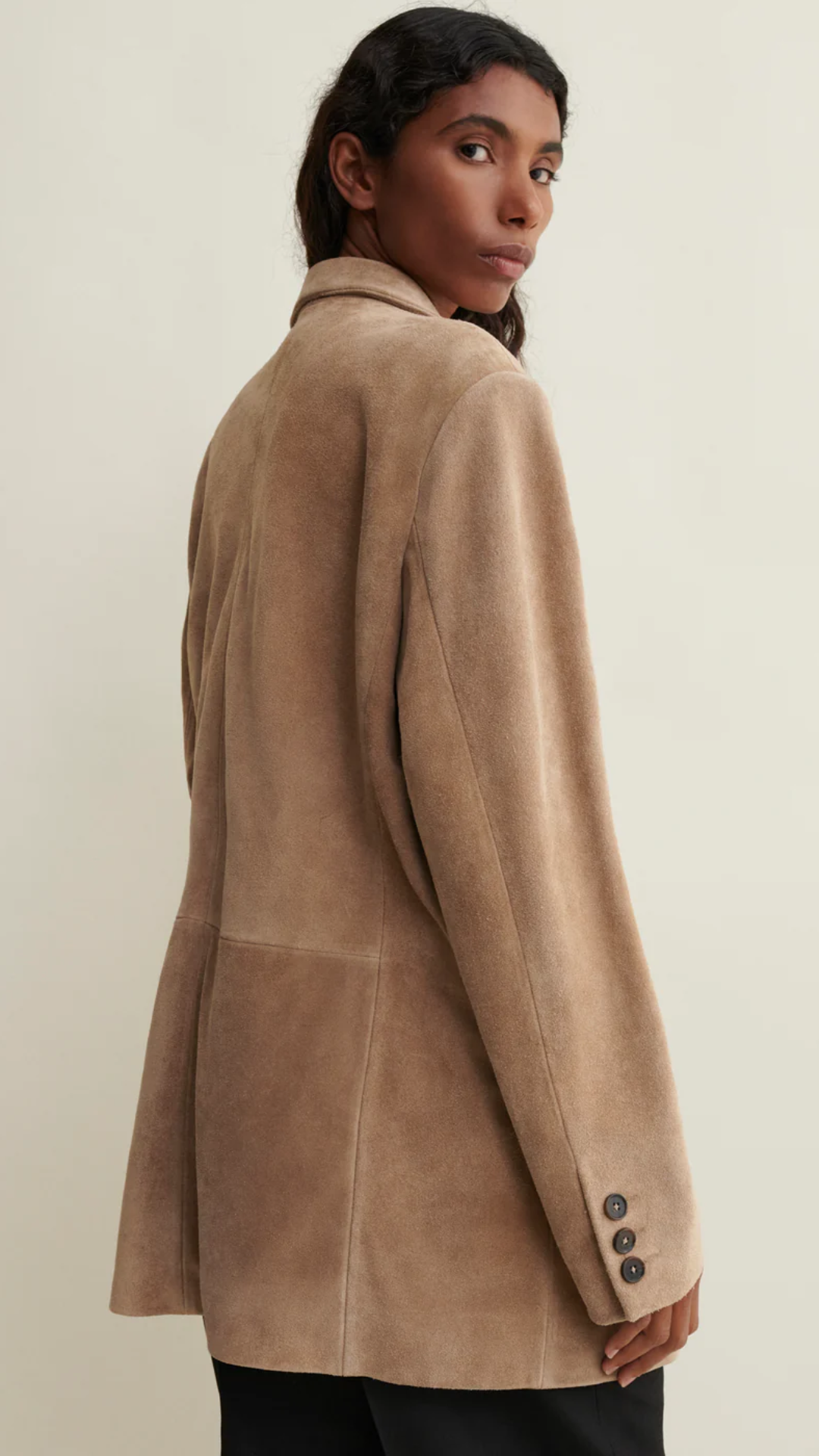 Arma Benny Suede Blazer in Beige