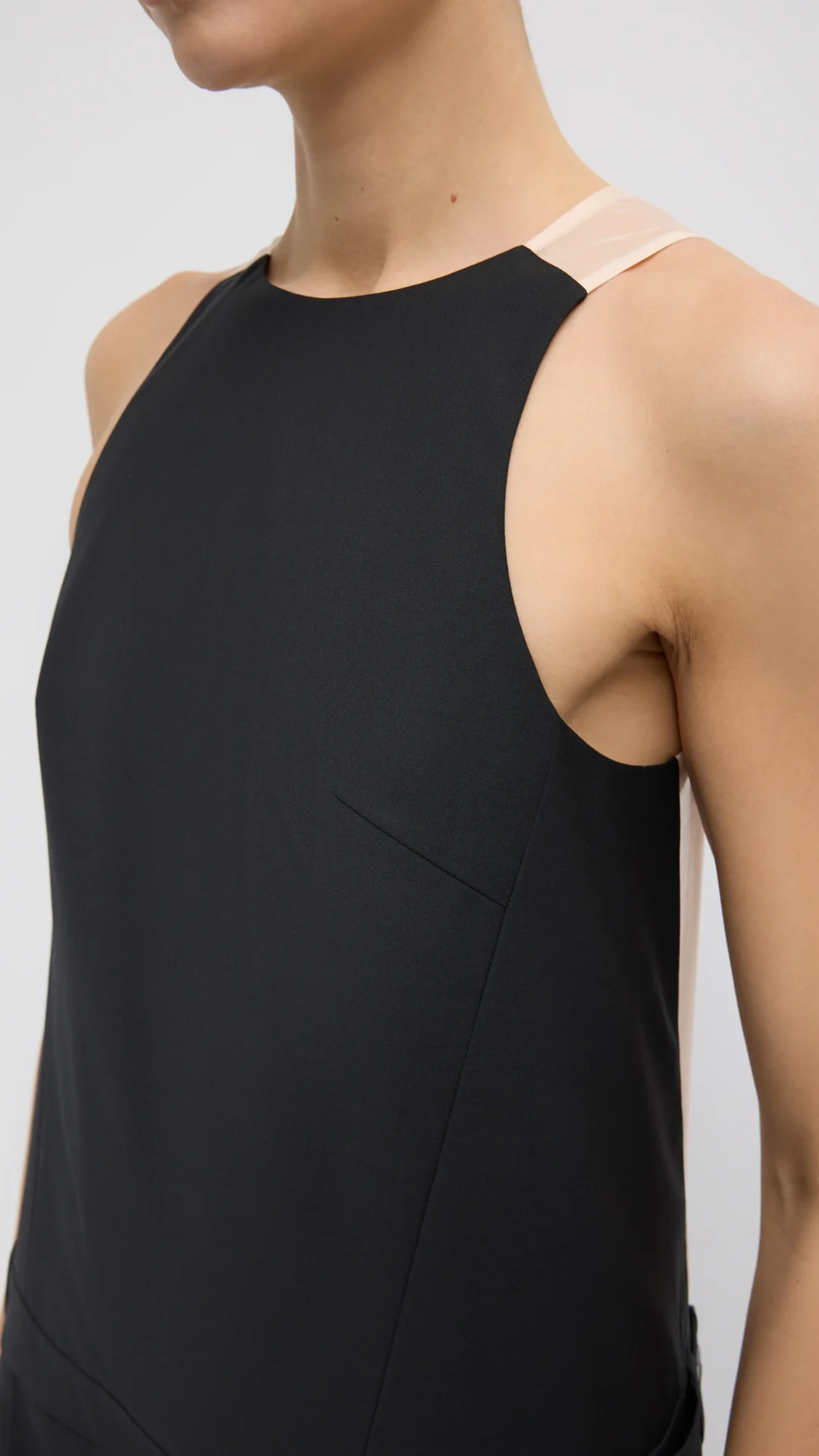 Tibi Recycled Tropical Wool Jumpsuit in Black