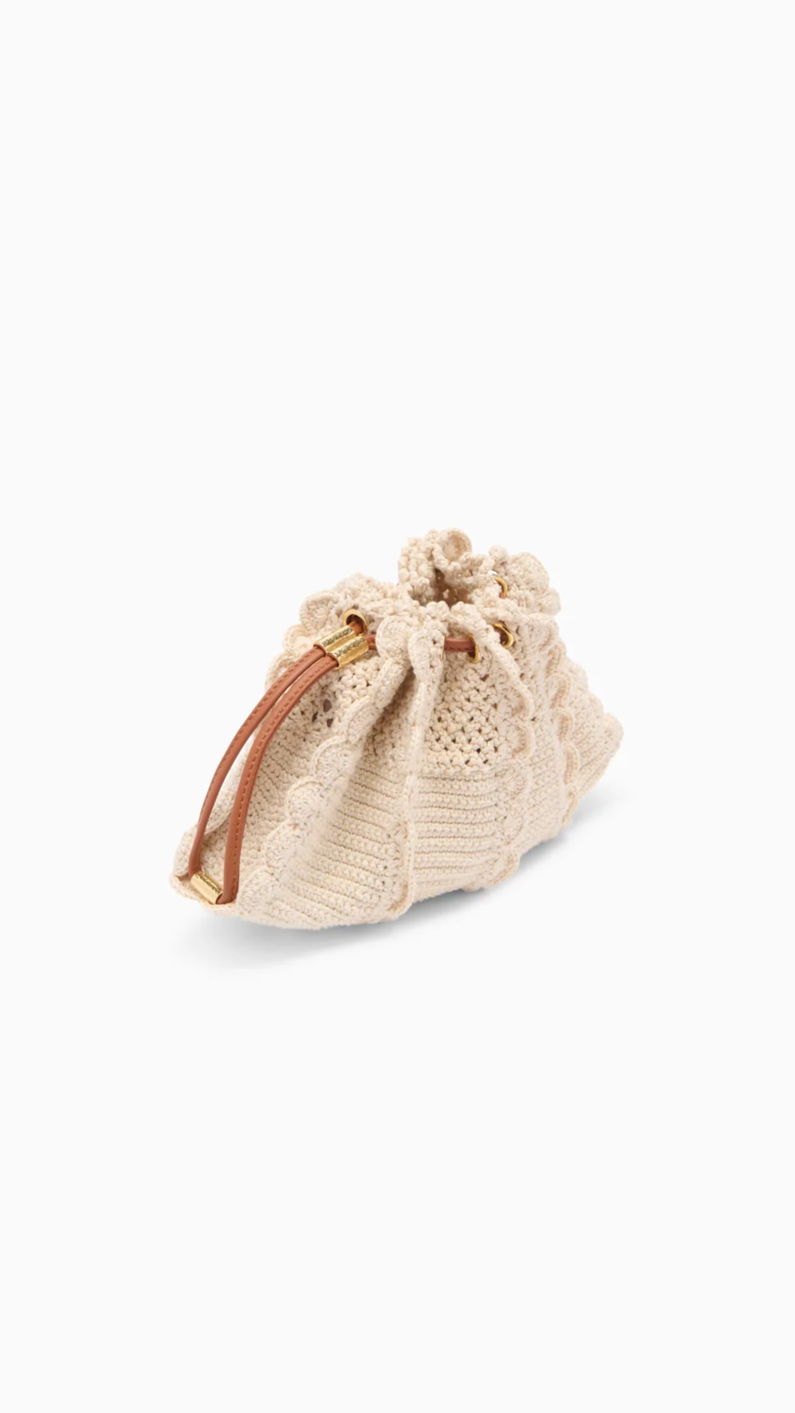 Ulla Johnson Adria Small Crochet Crossbody in Cowrie