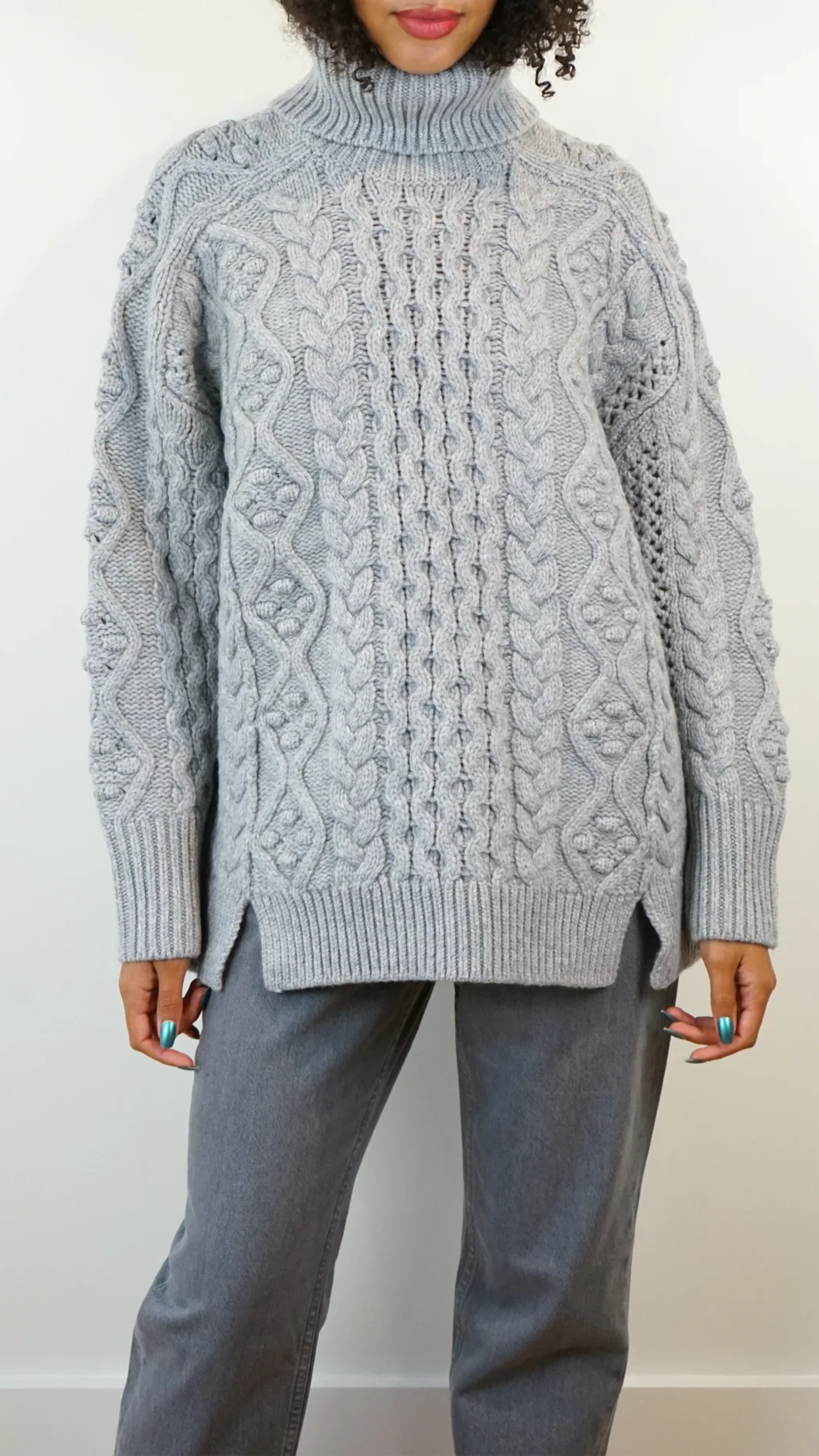 Loulou de Saison Anar Turtleneck Cable Sweater