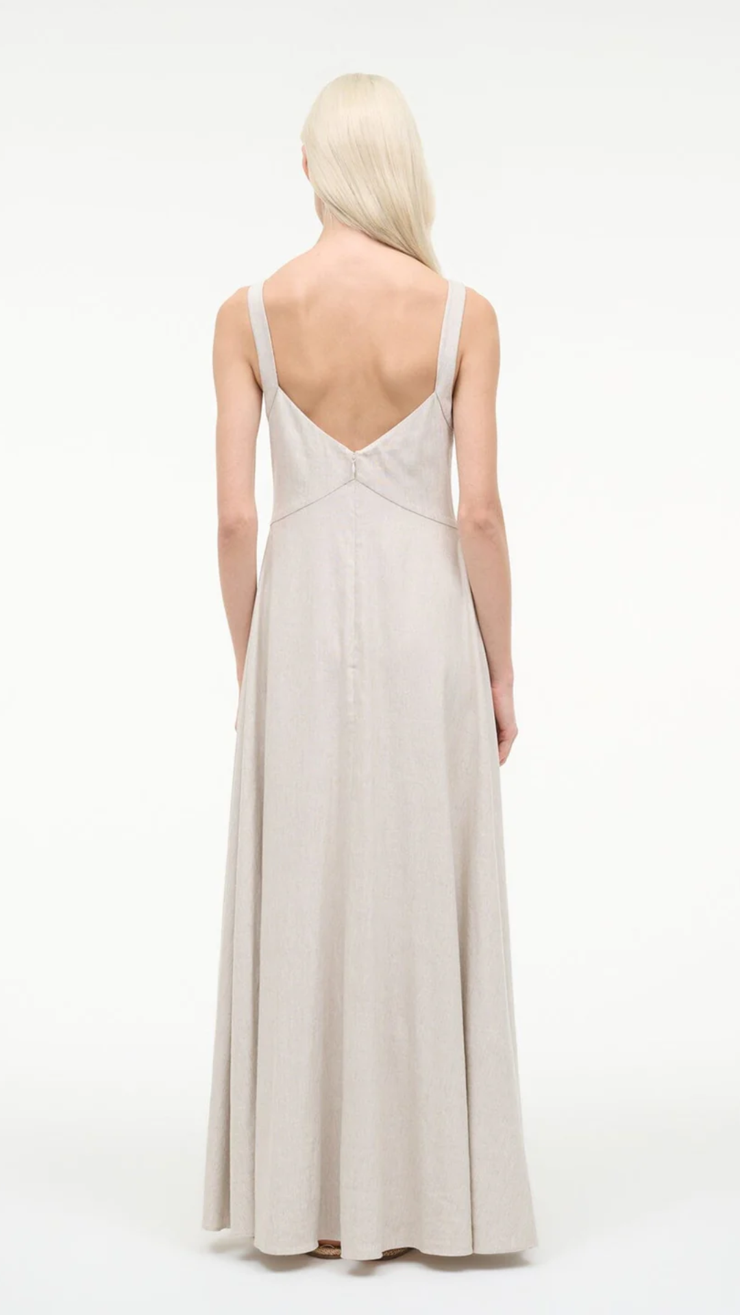 Staud Madison Linen Dress in Natural